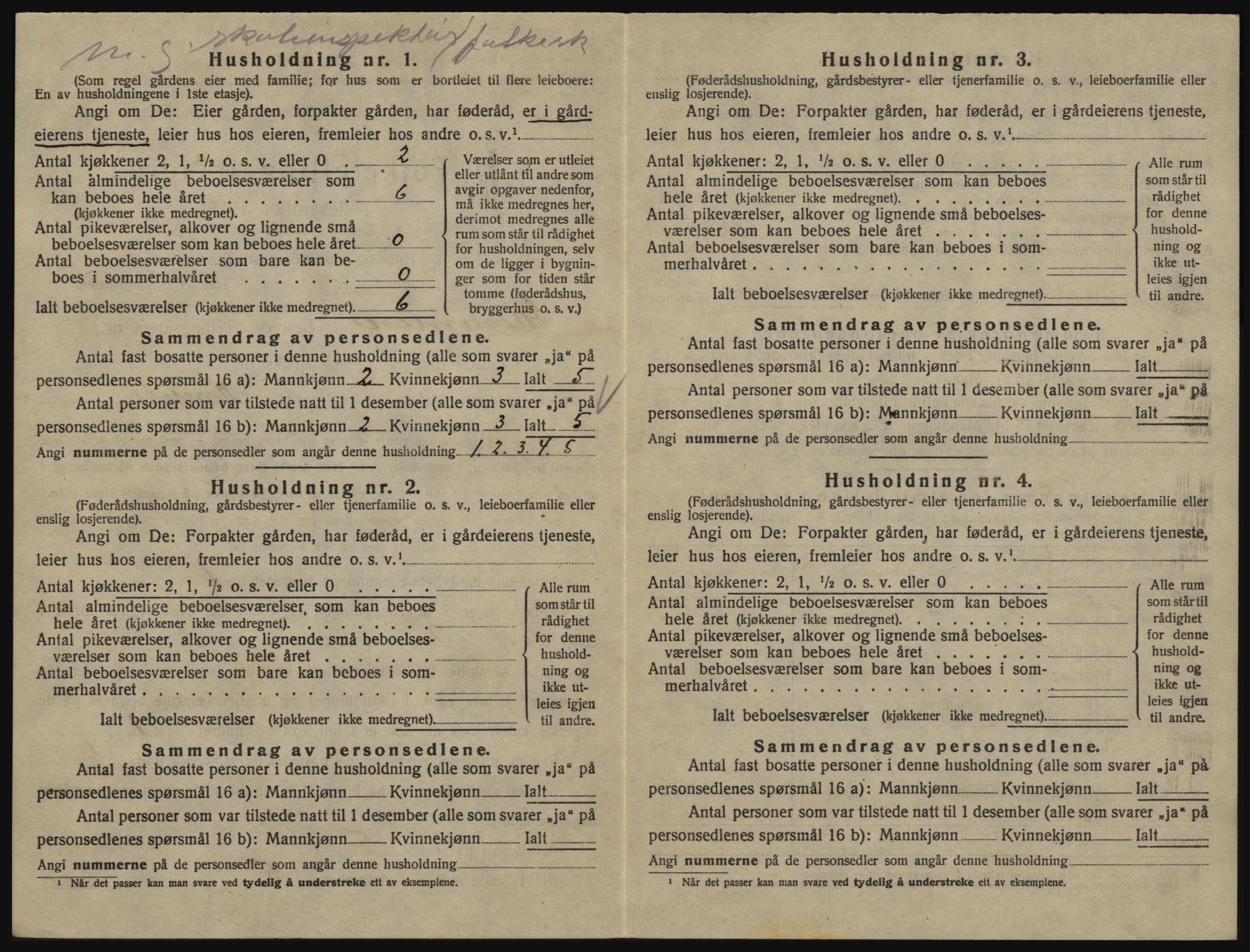 SAO, 1920 census for Glemmen, 1920, p. 2304