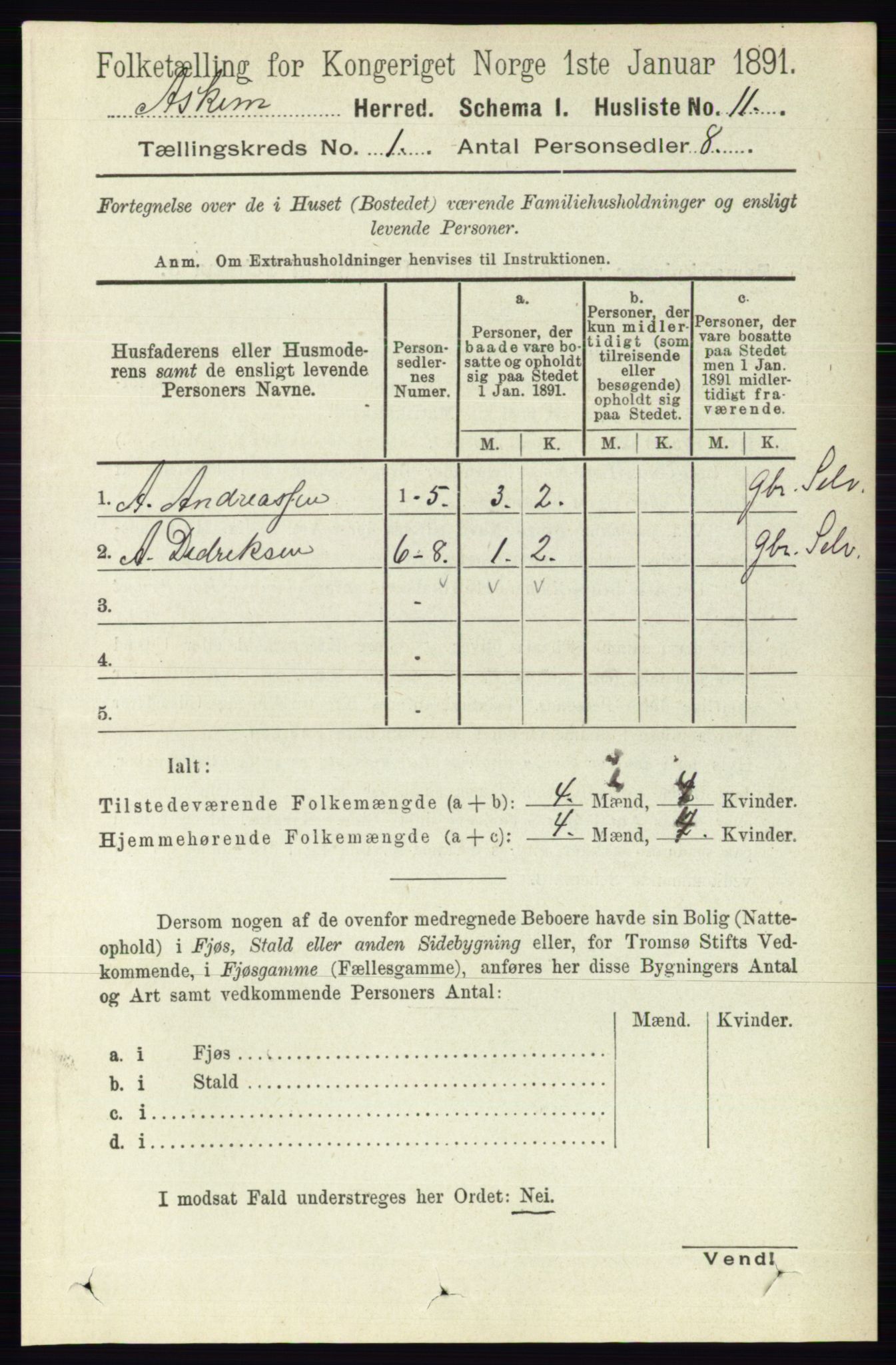 RA, 1891 census for 0124 Askim, 1891, p. 52