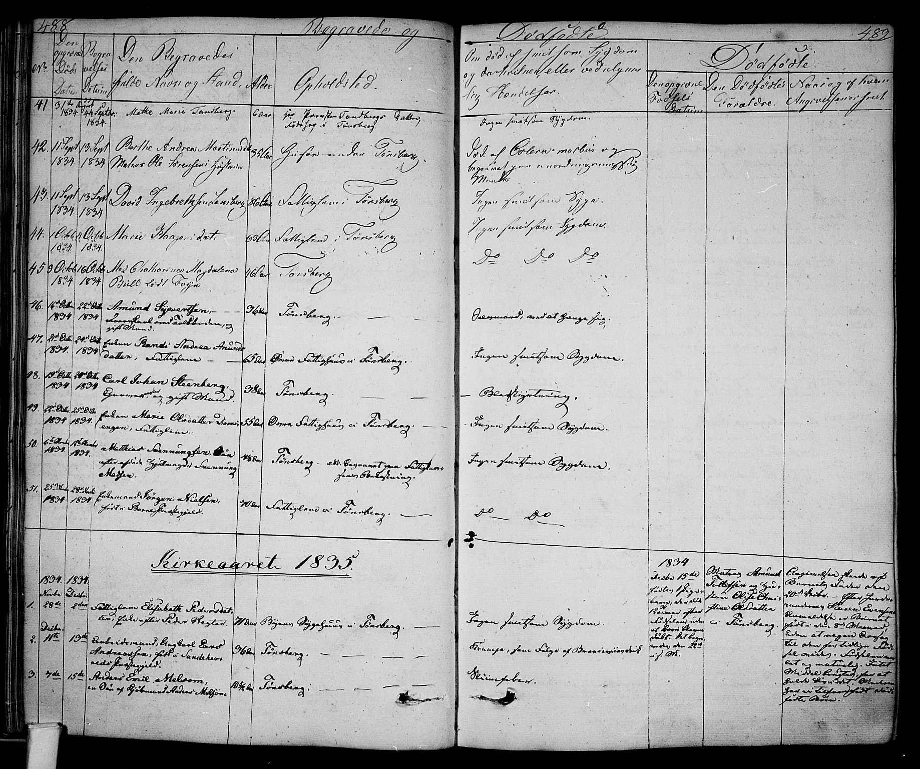 Tønsberg kirkebøker, SAKO/A-330/F/Fa/L0005: Parish register (official) no. I 5, 1827-1836, p. 488-489