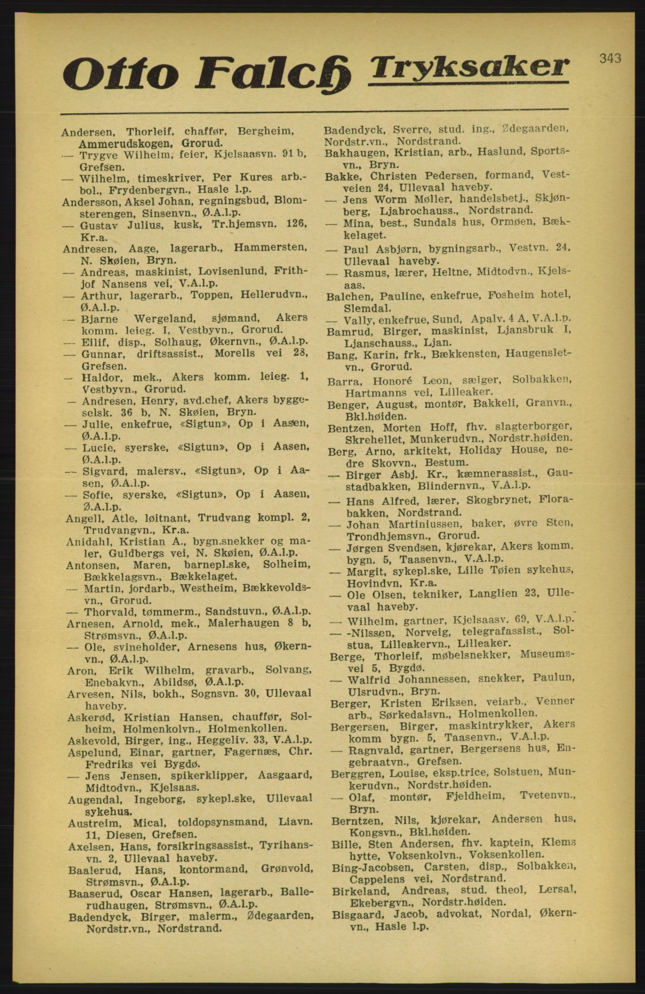 Aker adressebok/adressekalender, PUBL/001/A/003: Akers adressekalender, 1924-1925, p. 343