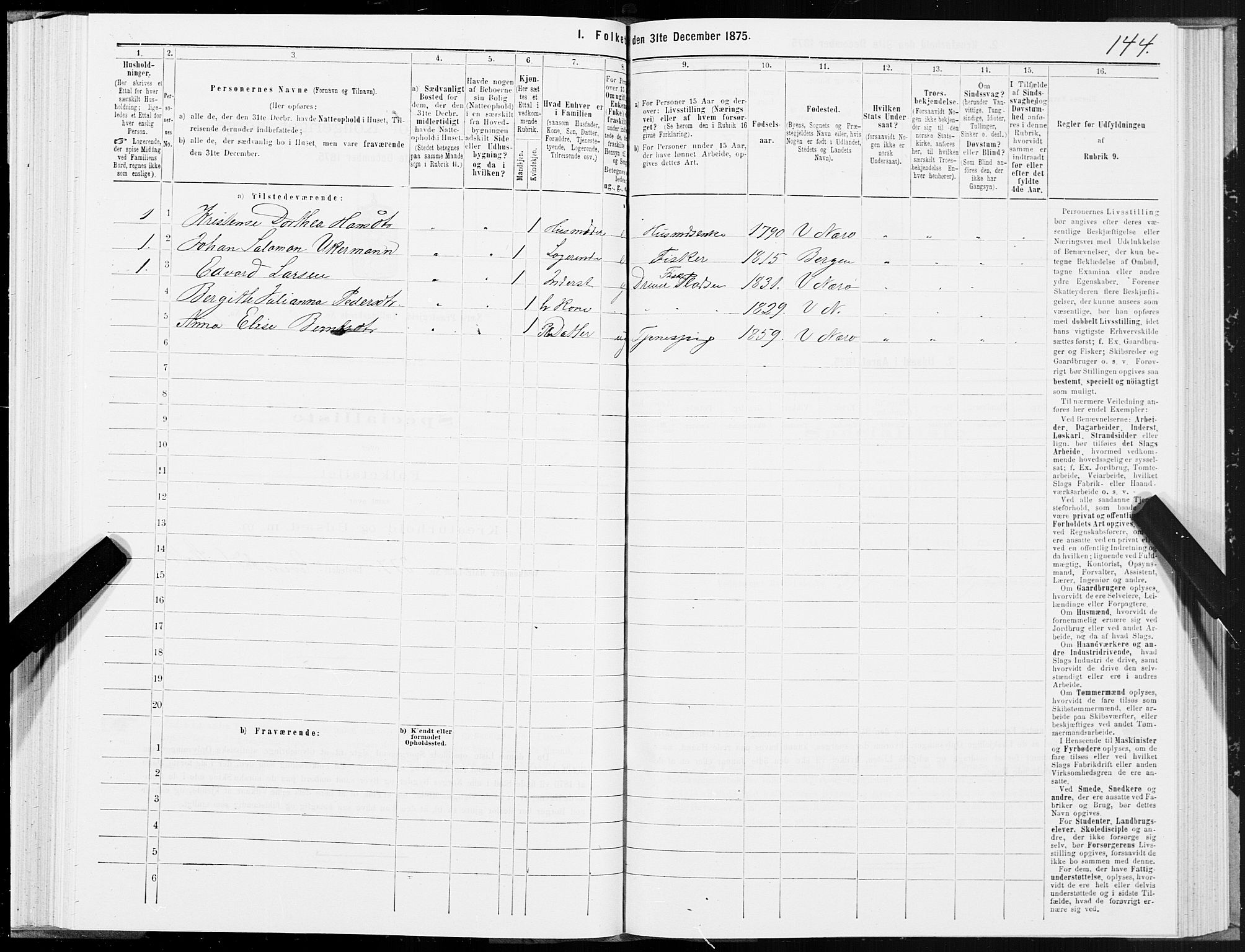 SAT, 1875 census for 1751P Nærøy, 1875, p. 3144