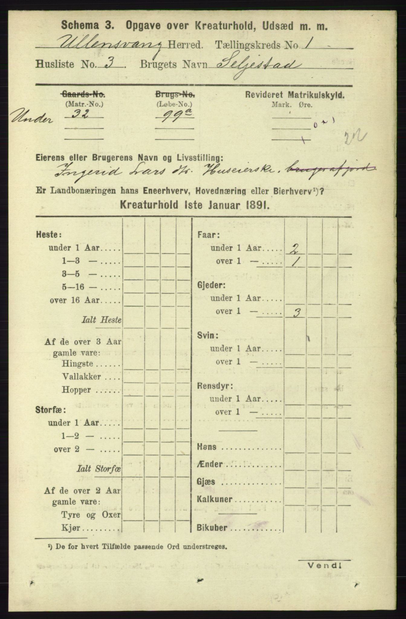 RA, 1891 census for 1230 Ullensvang, 1891, p. 6671