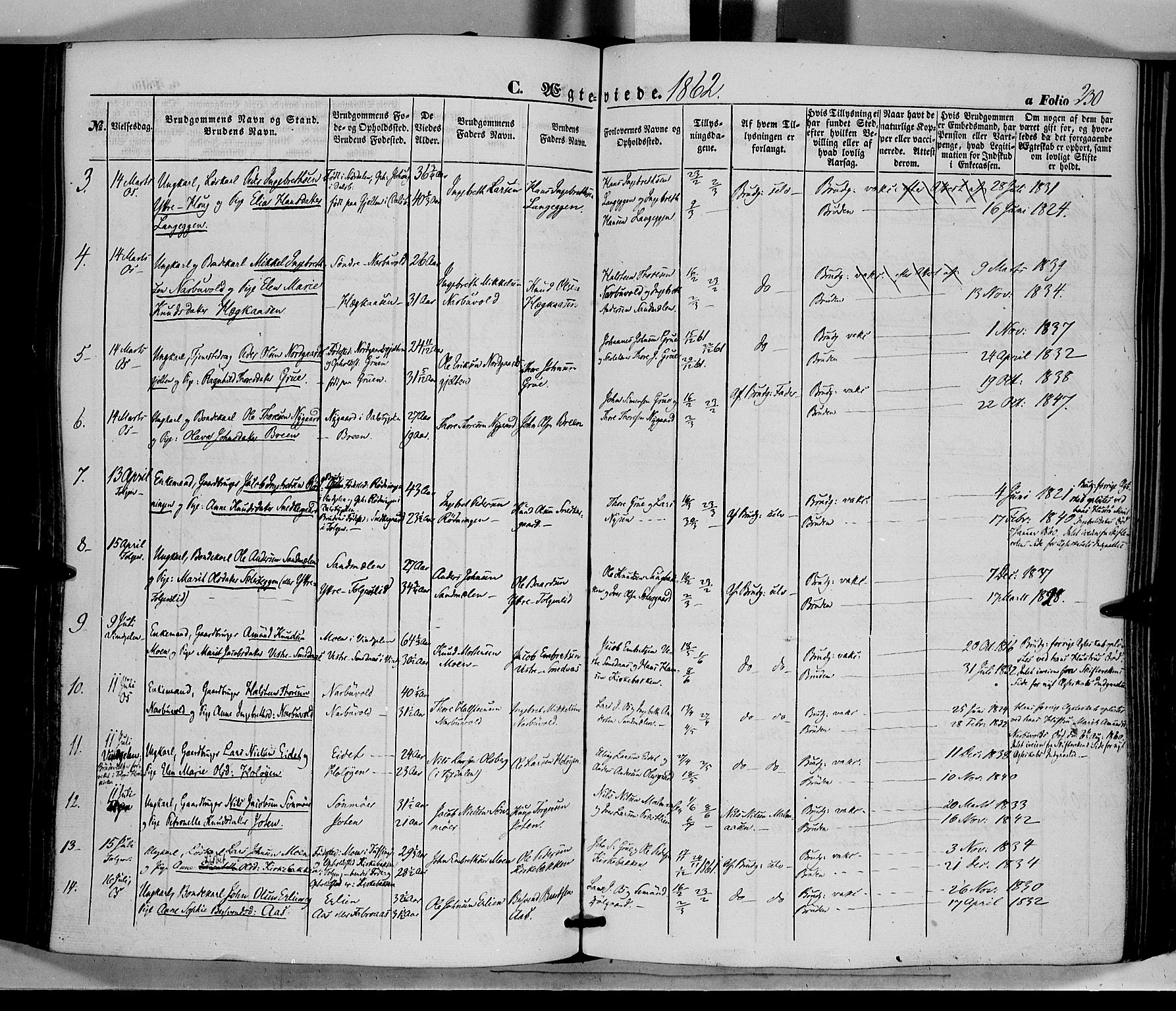 Tolga prestekontor, AV/SAH-PREST-062/K/L0006: Parish register (official) no. 6, 1852-1876, p. 230