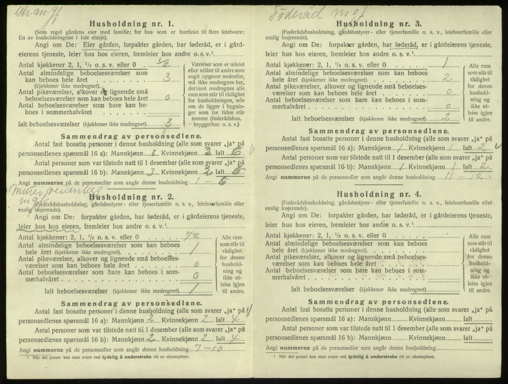 SAB, 1920 census for Bruvik, 1920, p. 148