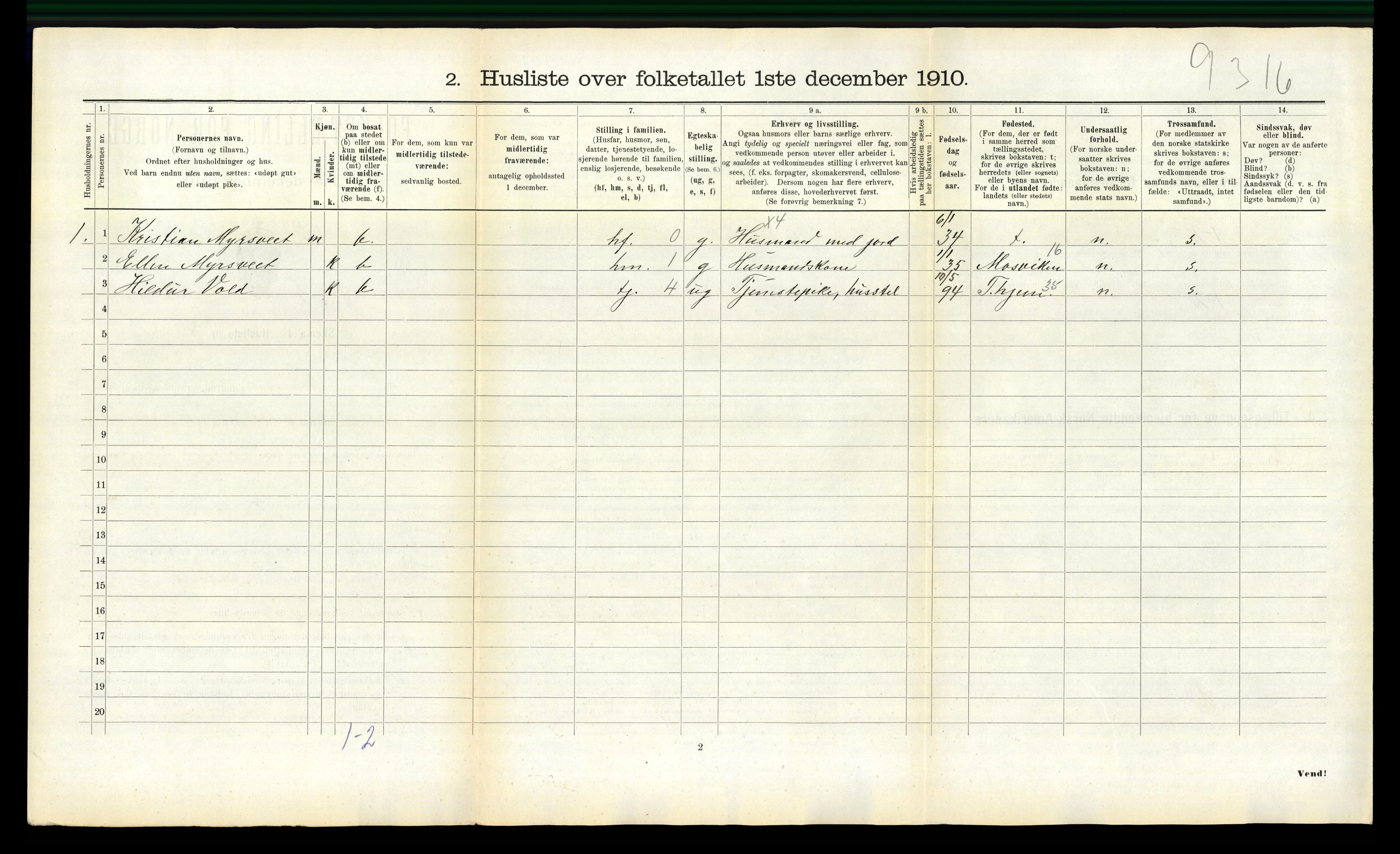 RA, 1910 census for Skogn, 1910, p. 1047