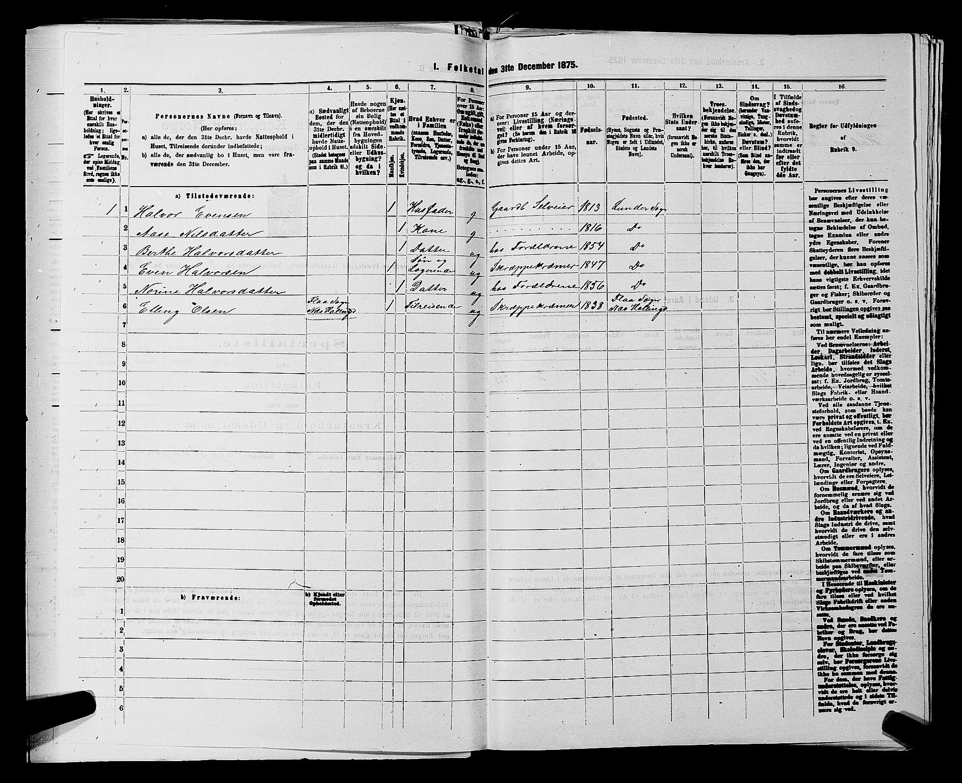 SAKO, 1875 census for 0613L Norderhov/Norderhov, Haug og Lunder, 1875, p. 2614