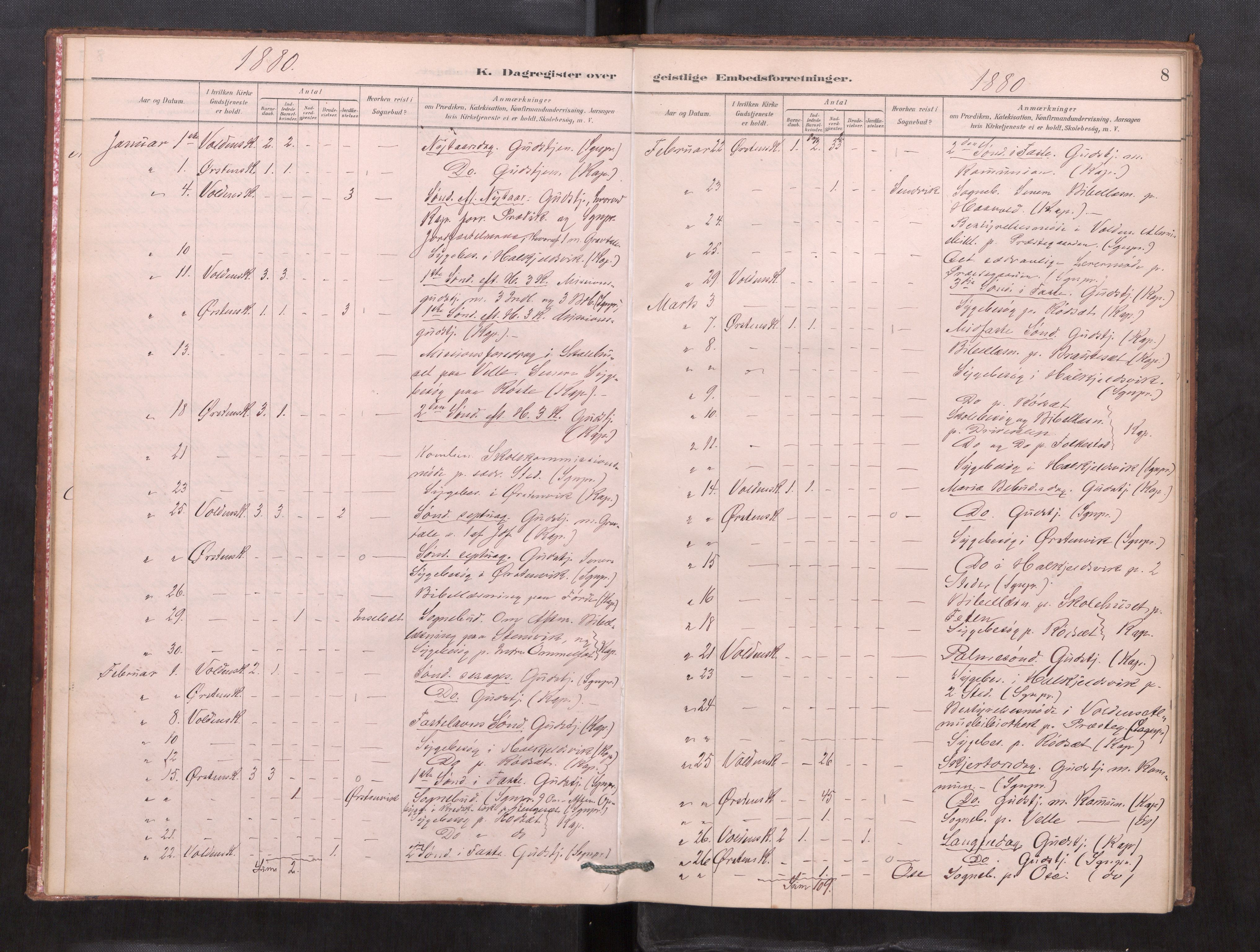 Ministerialprotokoller, klokkerbøker og fødselsregistre - Møre og Romsdal, SAT/A-1454/511/L0143: Diary records no. 511---, 1878-1887, p. 8