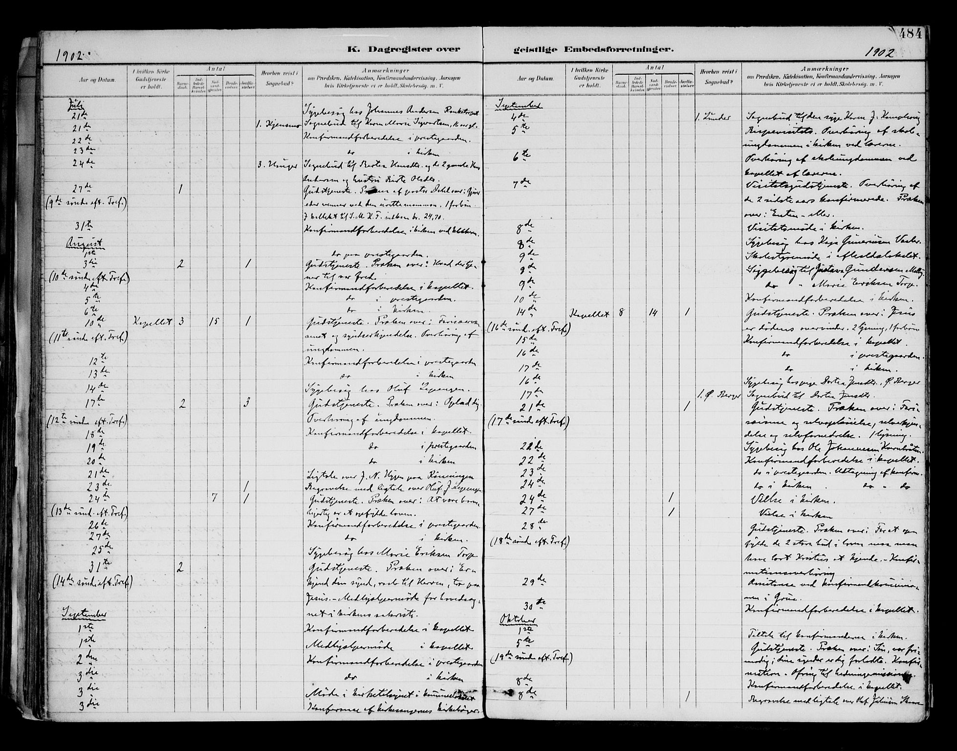 Brandval prestekontor, AV/SAH-PREST-034/H/Ha/Haa/L0003: Parish register (official) no. 3, 1894-1909, p. 484
