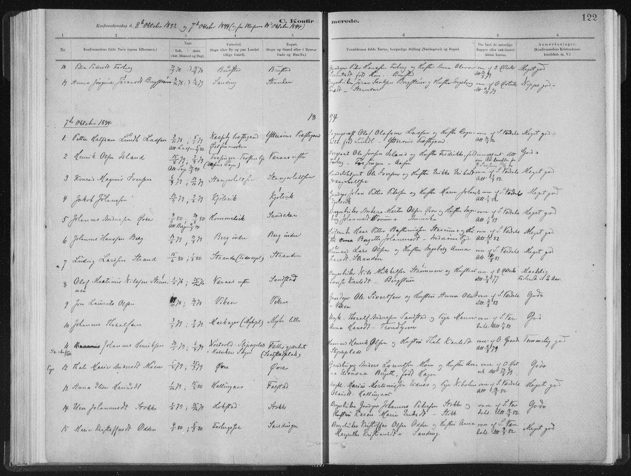 Ministerialprotokoller, klokkerbøker og fødselsregistre - Nord-Trøndelag, SAT/A-1458/722/L0220: Parish register (official) no. 722A07, 1881-1908, p. 122
