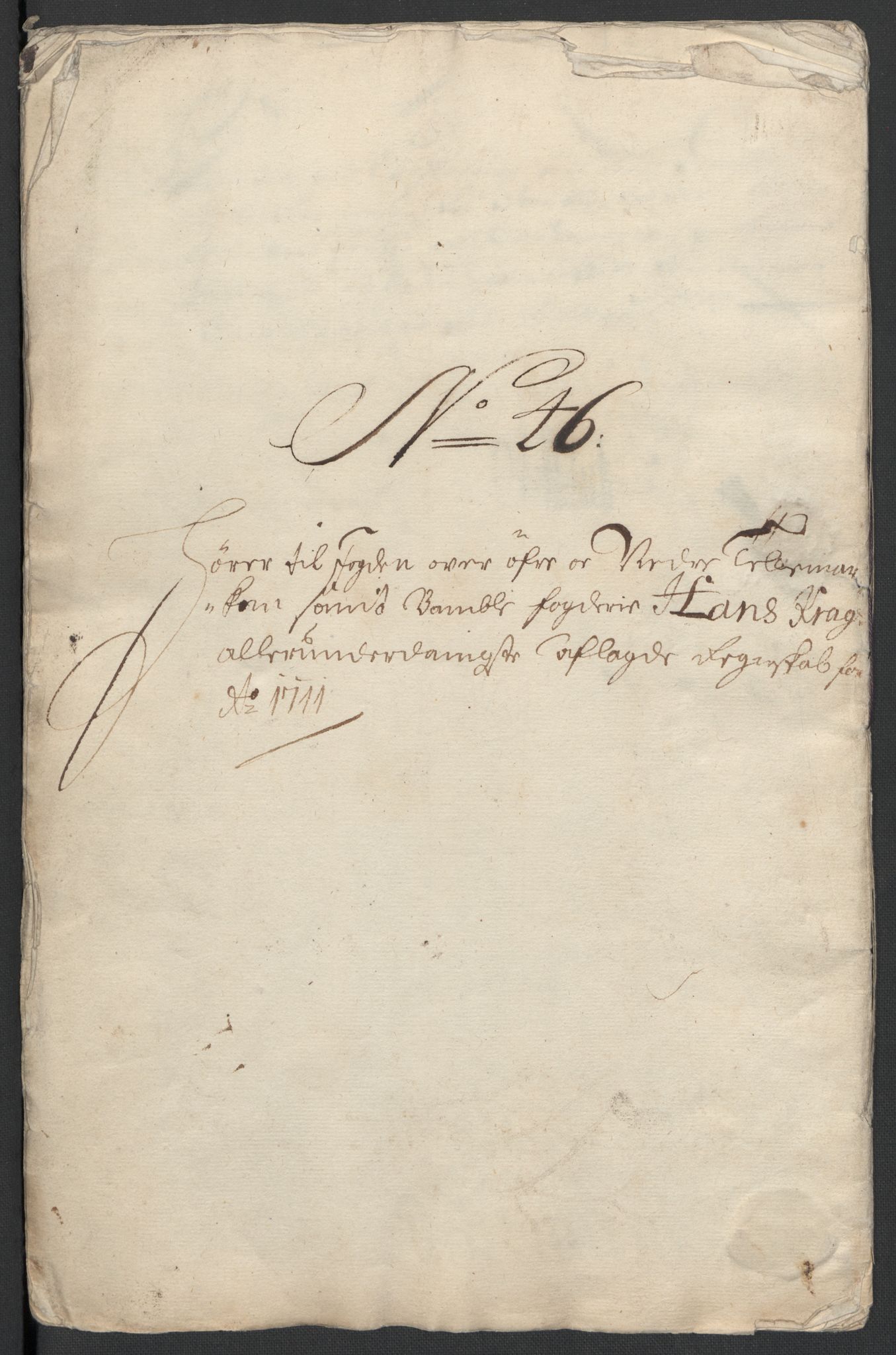 Rentekammeret inntil 1814, Reviderte regnskaper, Fogderegnskap, RA/EA-4092/R36/L2120: Fogderegnskap Øvre og Nedre Telemark og Bamble, 1711, p. 361