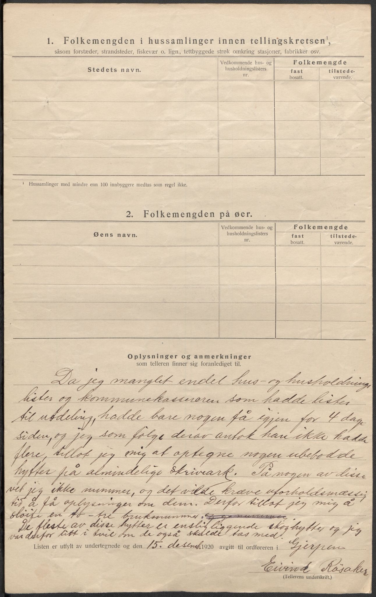 SAKO, 1920 census for Gjerpen, 1920, p. 45