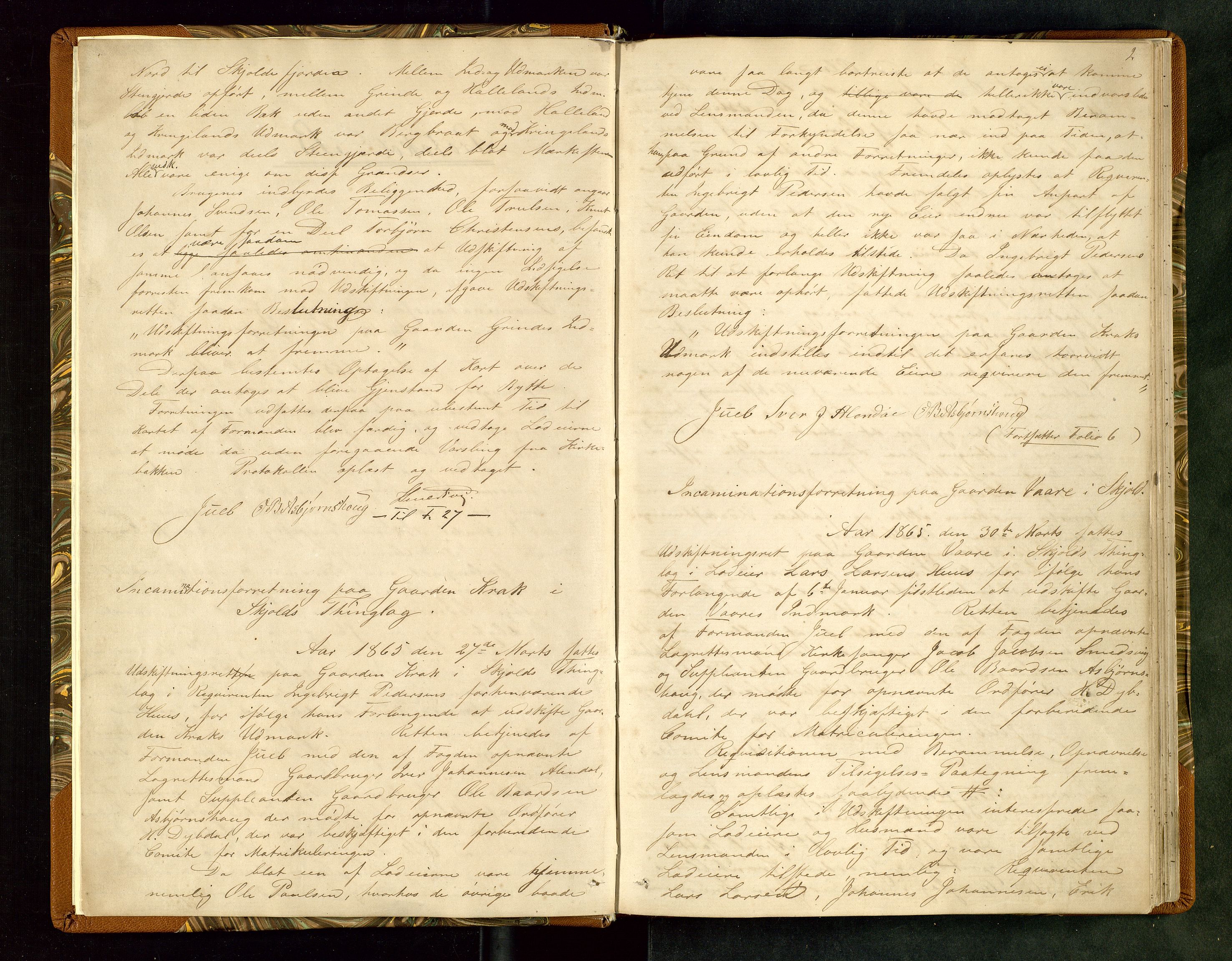Rogaland jordskifterett, AV/SAST-A-102426/Oa/L0036: Forhandlingsprotokoll, 1865-1868, p. 2