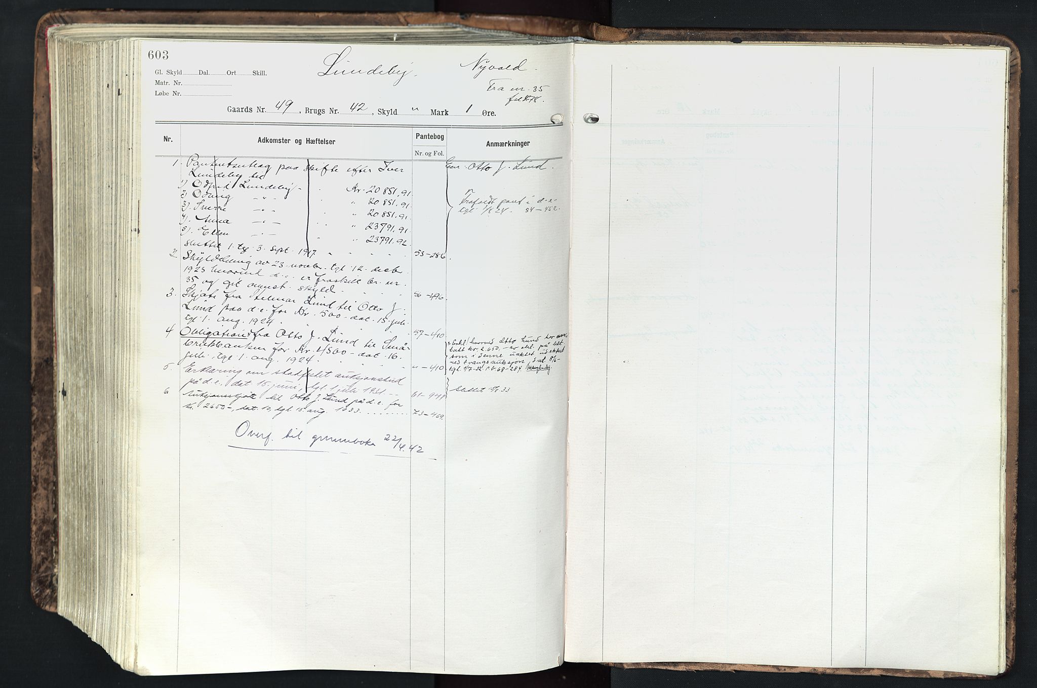 Solør tingrett, AV/SAH-TING-008/H/Ha/Hak/L0003: Mortgage register no. III, 1900-1935, p. 603