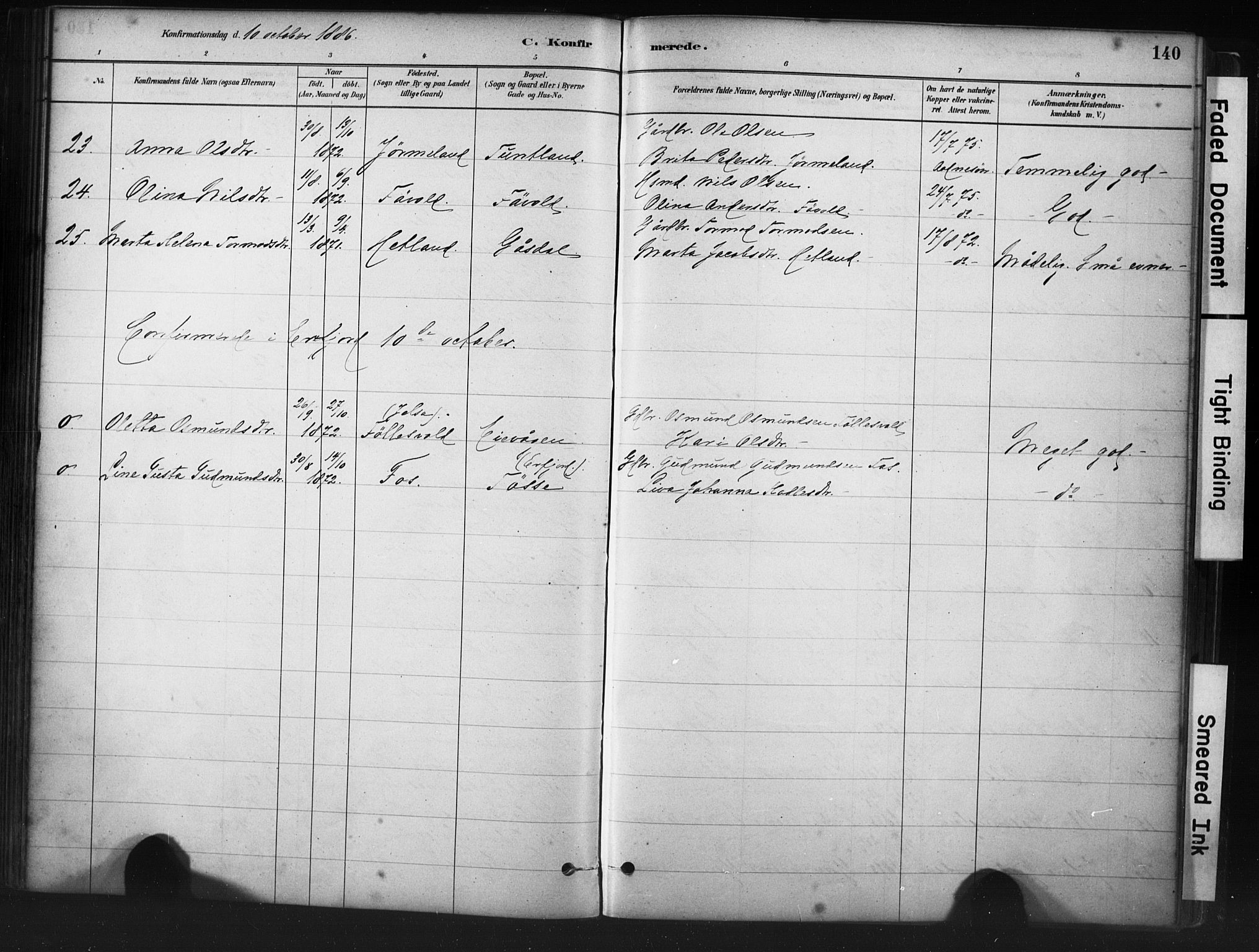 Hjelmeland sokneprestkontor, AV/SAST-A-101843/01/IV/L0014: Parish register (official) no. A 14, 1879-1900, p. 140