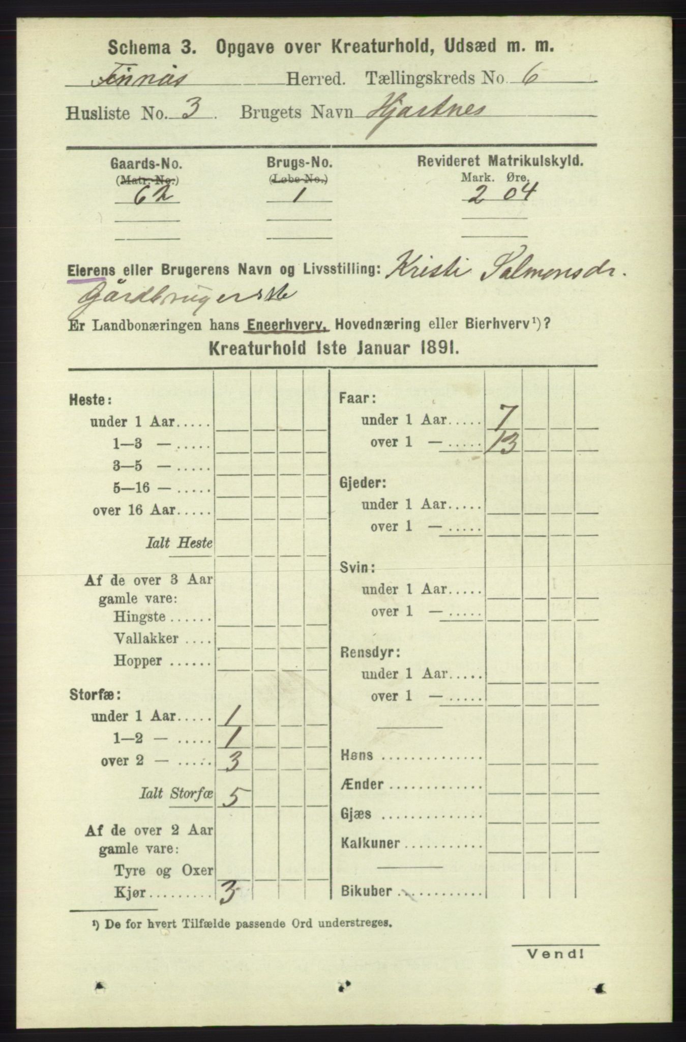 RA, 1891 census for 1218 Finnås, 1891, p. 6628