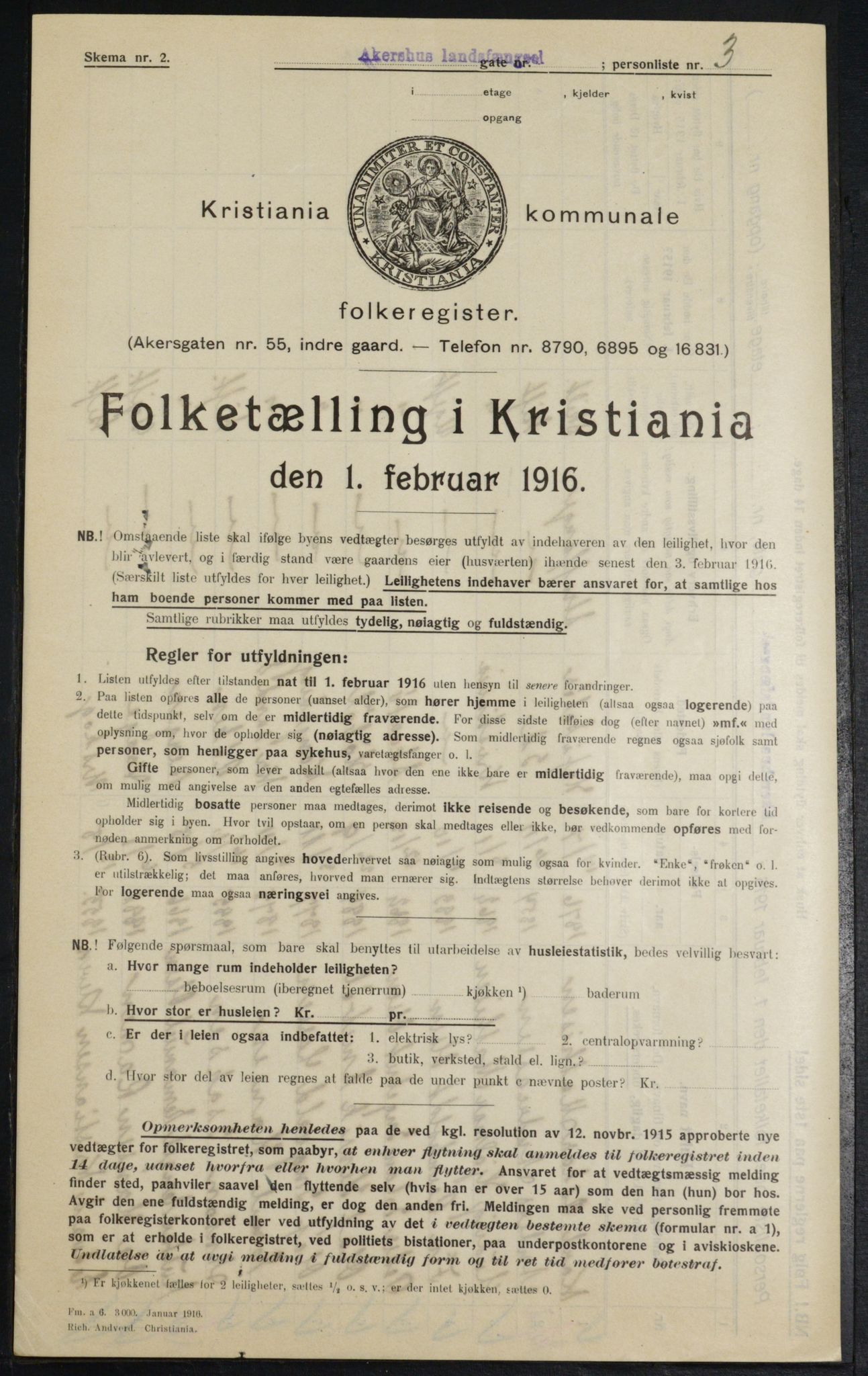 OBA, Municipal Census 1916 for Kristiania, 1916, p. 24610