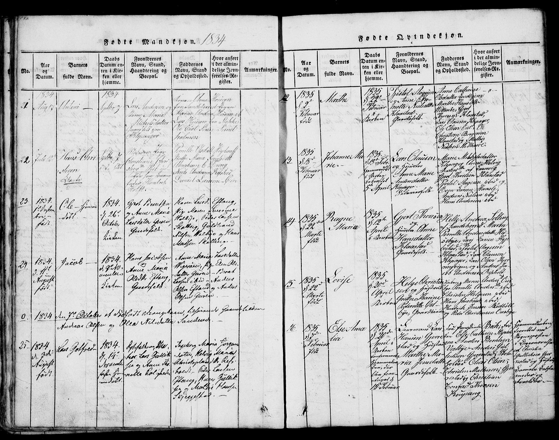 Tjølling kirkebøker, AV/SAKO-A-60/G/Ga/L0001: Parish register (copy) no. 1, 1814-1835, p. 180