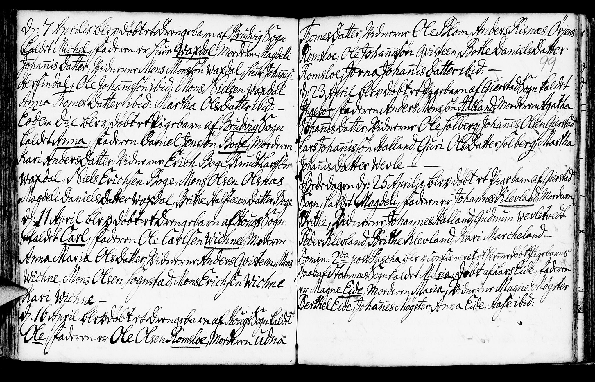 Haus sokneprestembete, AV/SAB-A-75601/H/Haa: Parish register (official) no. A 6, 1748-1758, p. 99