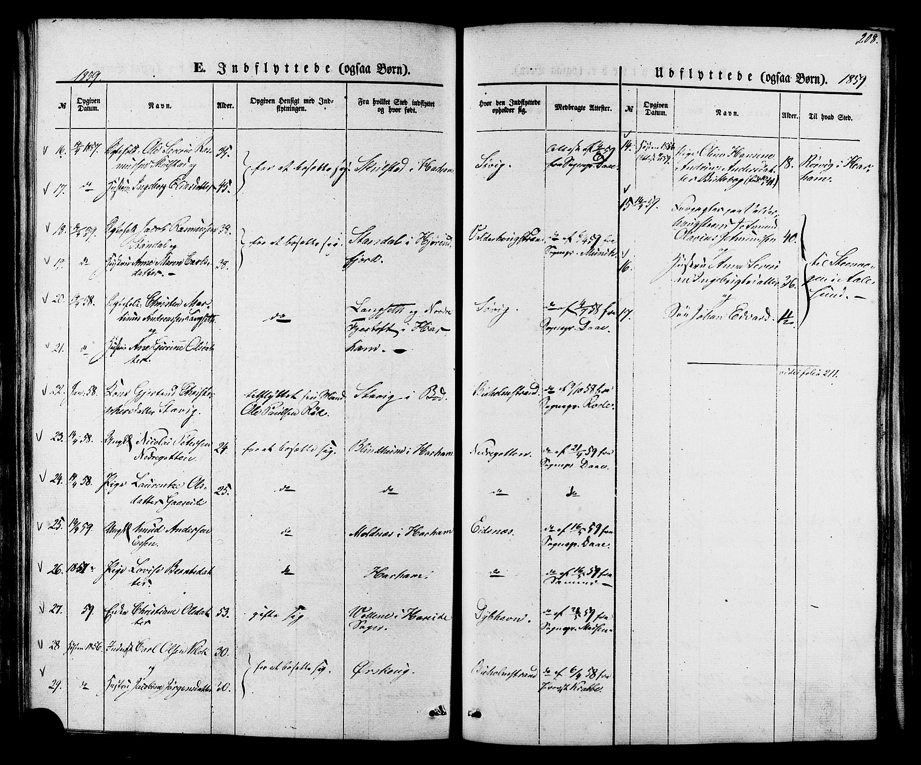 Ministerialprotokoller, klokkerbøker og fødselsregistre - Møre og Romsdal, AV/SAT-A-1454/528/L0398: Parish register (official) no. 528A09, 1858-1864, p. 208