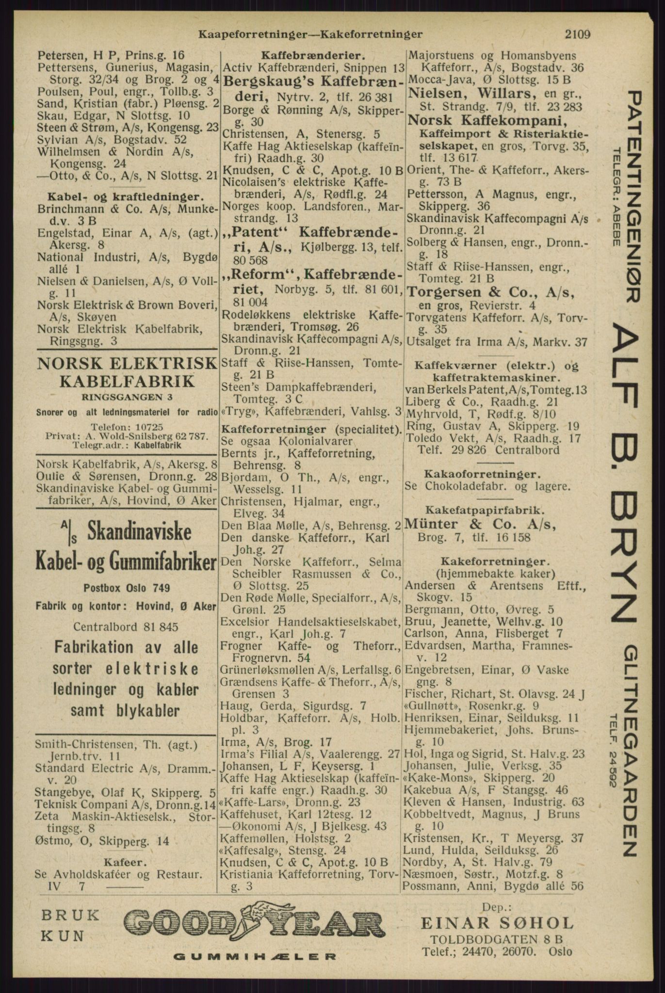 Kristiania/Oslo adressebok, PUBL/-, 1929, p. 2109