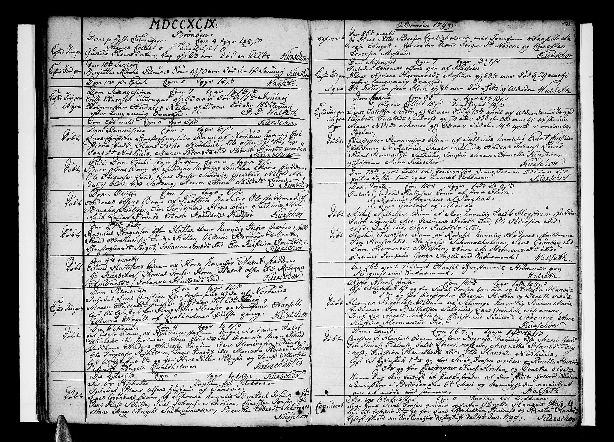 Ministerialprotokoller, klokkerbøker og fødselsregistre - Nordland, SAT/A-1459/813/L0195: Parish register (official) no. 813A05, 1752-1803, p. 173