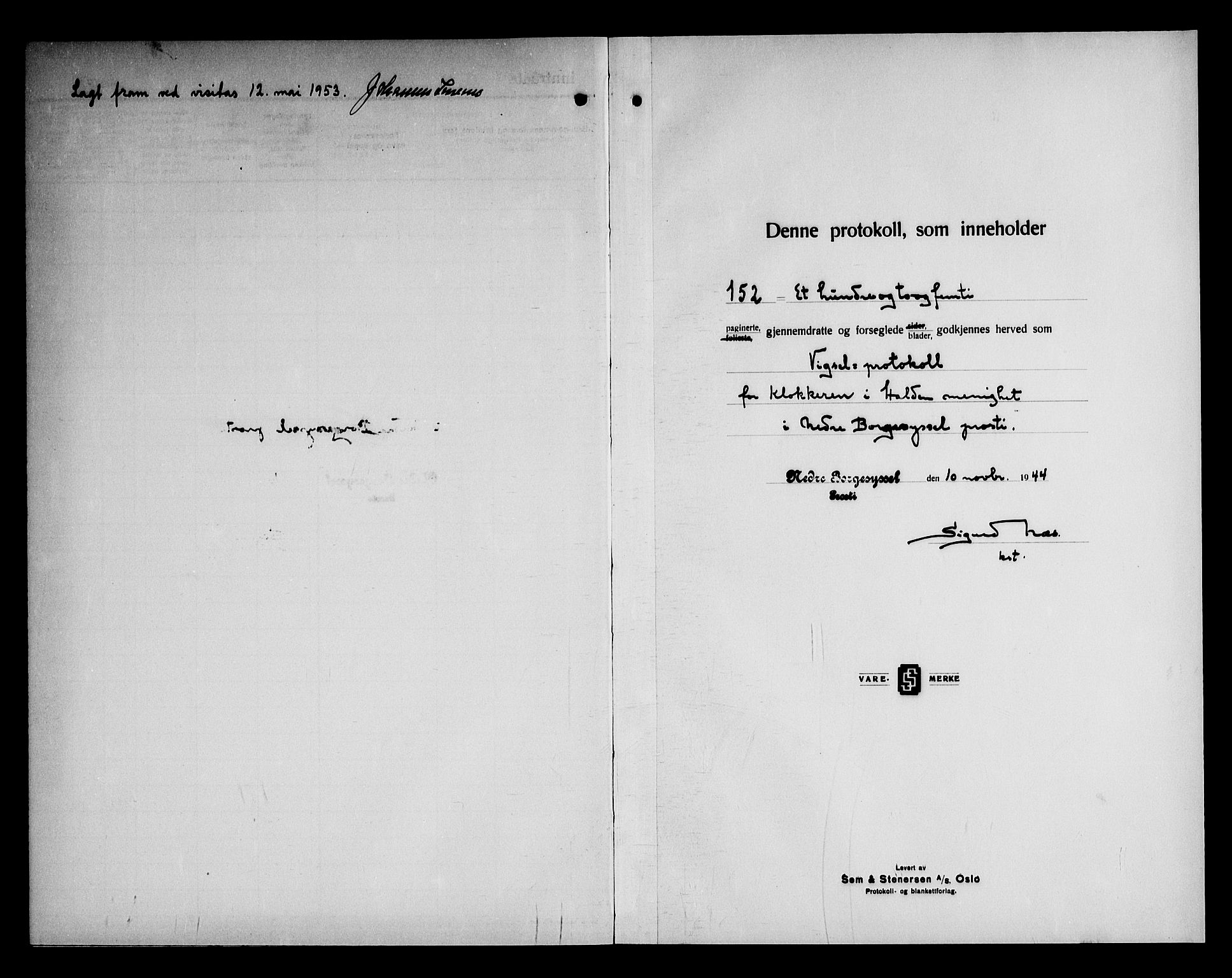 Halden prestekontor Kirkebøker, SAO/A-10909/G/Ga/L0017: Parish register (copy) no. 17, 1944-1949