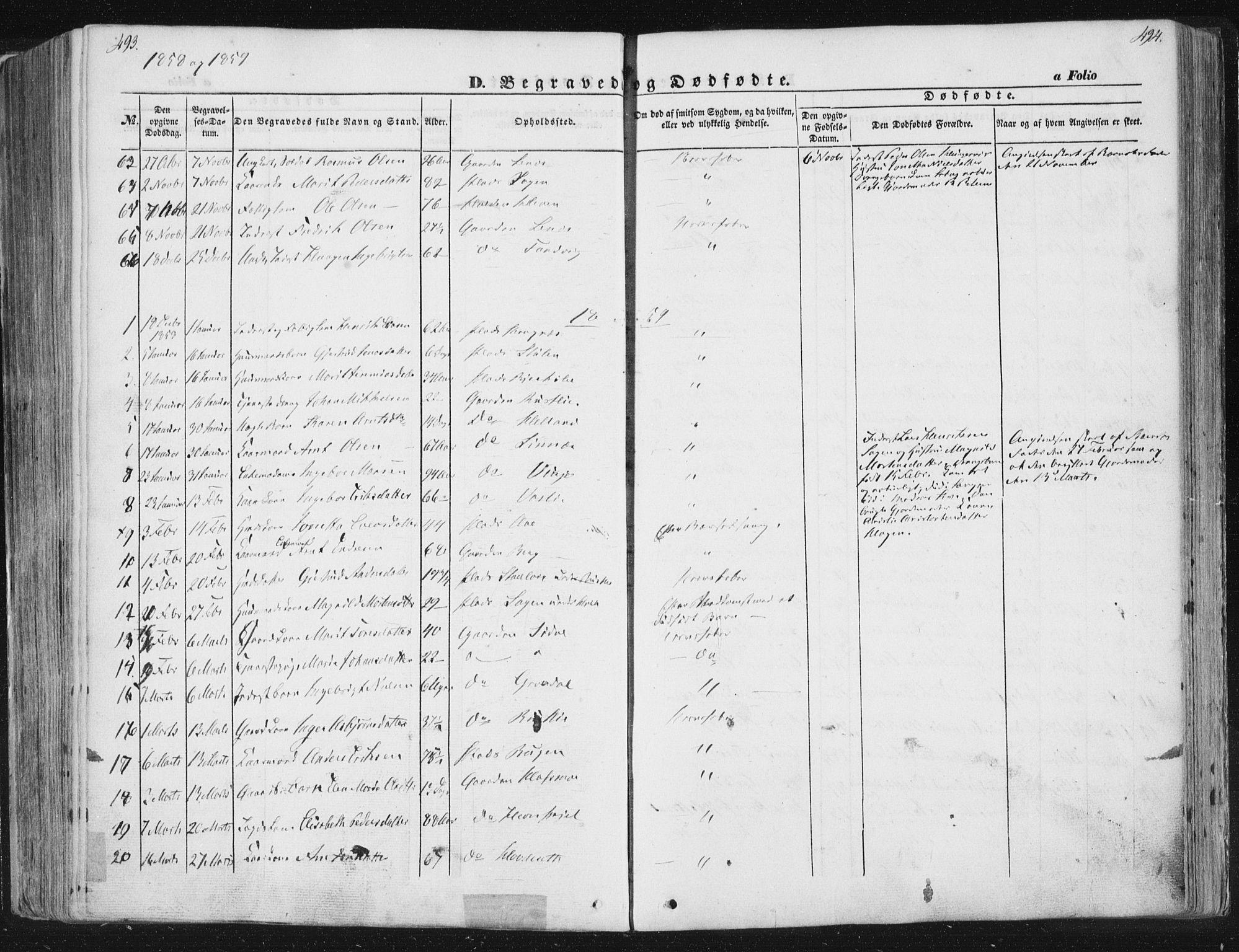 Ministerialprotokoller, klokkerbøker og fødselsregistre - Sør-Trøndelag, AV/SAT-A-1456/630/L0494: Parish register (official) no. 630A07, 1852-1868, p. 493-494