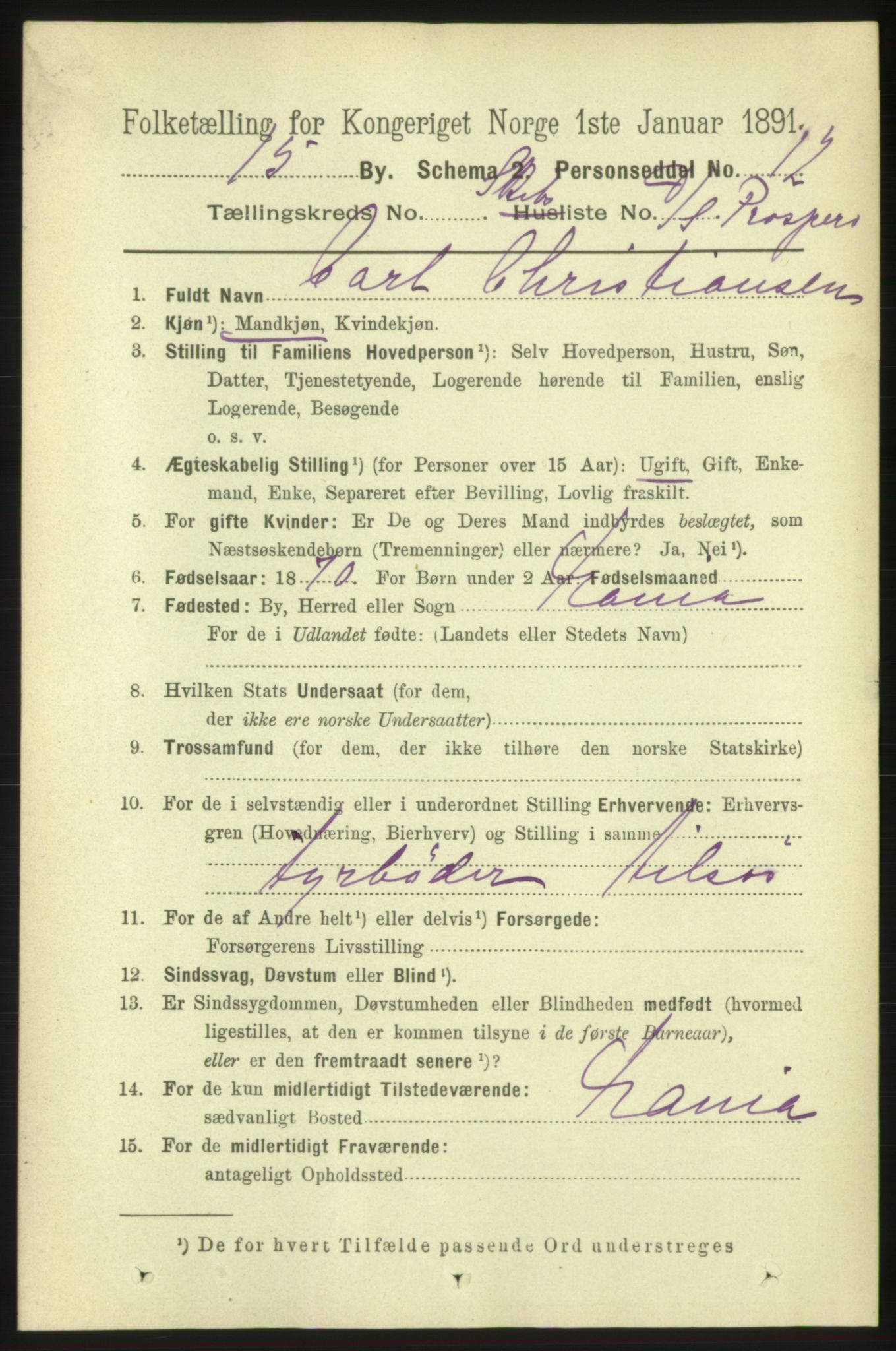 RA, 1891 census for 0602 Drammen, 1891, p. 25618