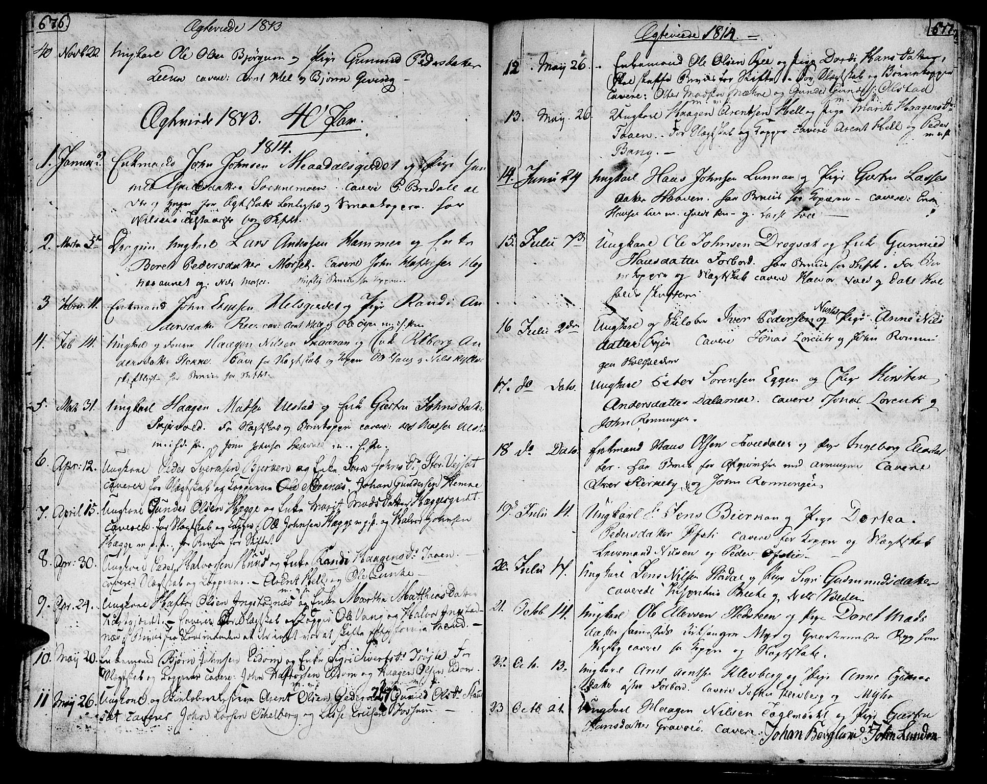 Ministerialprotokoller, klokkerbøker og fødselsregistre - Nord-Trøndelag, SAT/A-1458/709/L0060: Parish register (official) no. 709A07, 1797-1815, p. 676-677