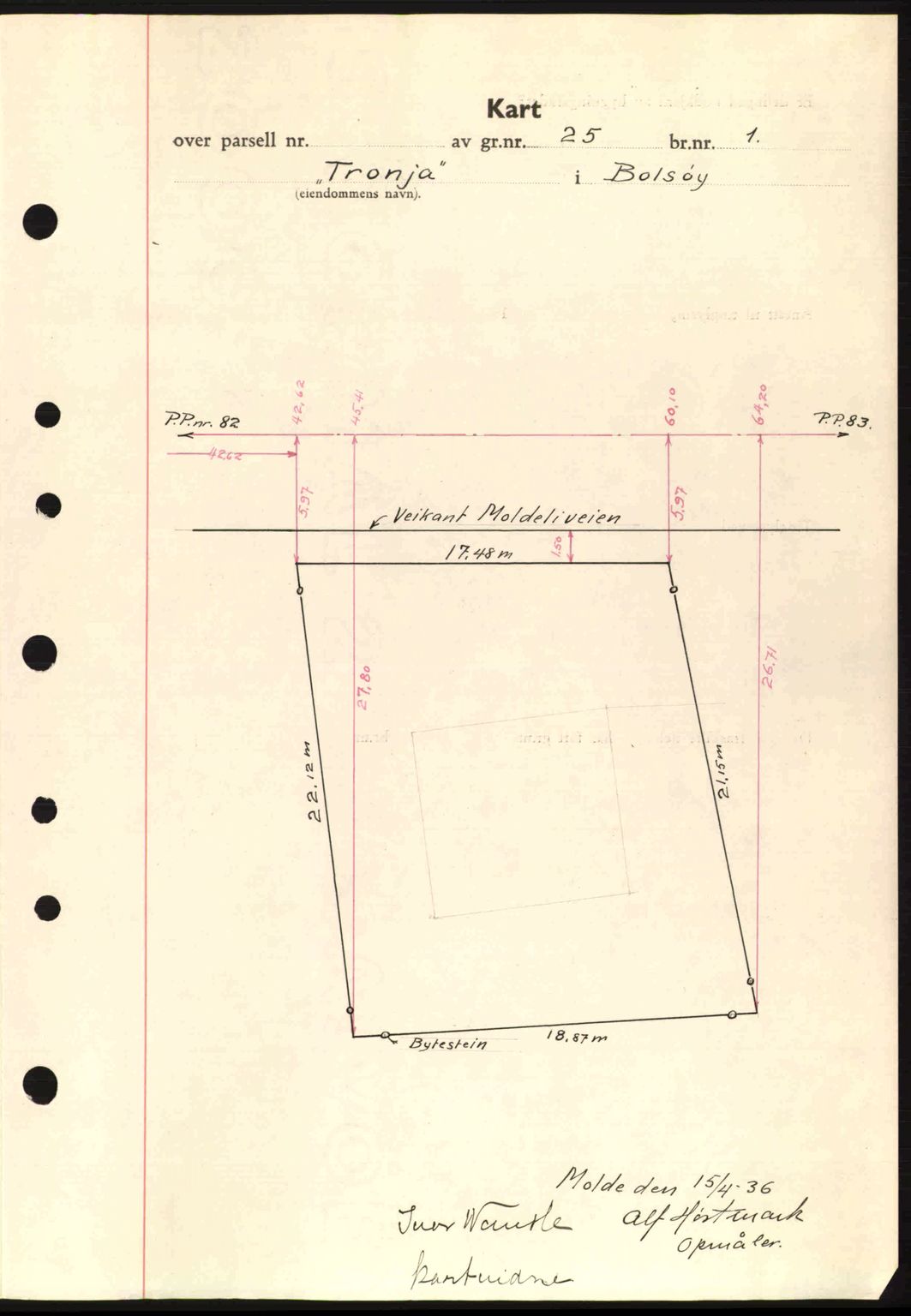 Romsdal sorenskriveri, AV/SAT-A-4149/1/2/2C: Mortgage book no. A1, 1936-1936, Diary no: : 1290/1936