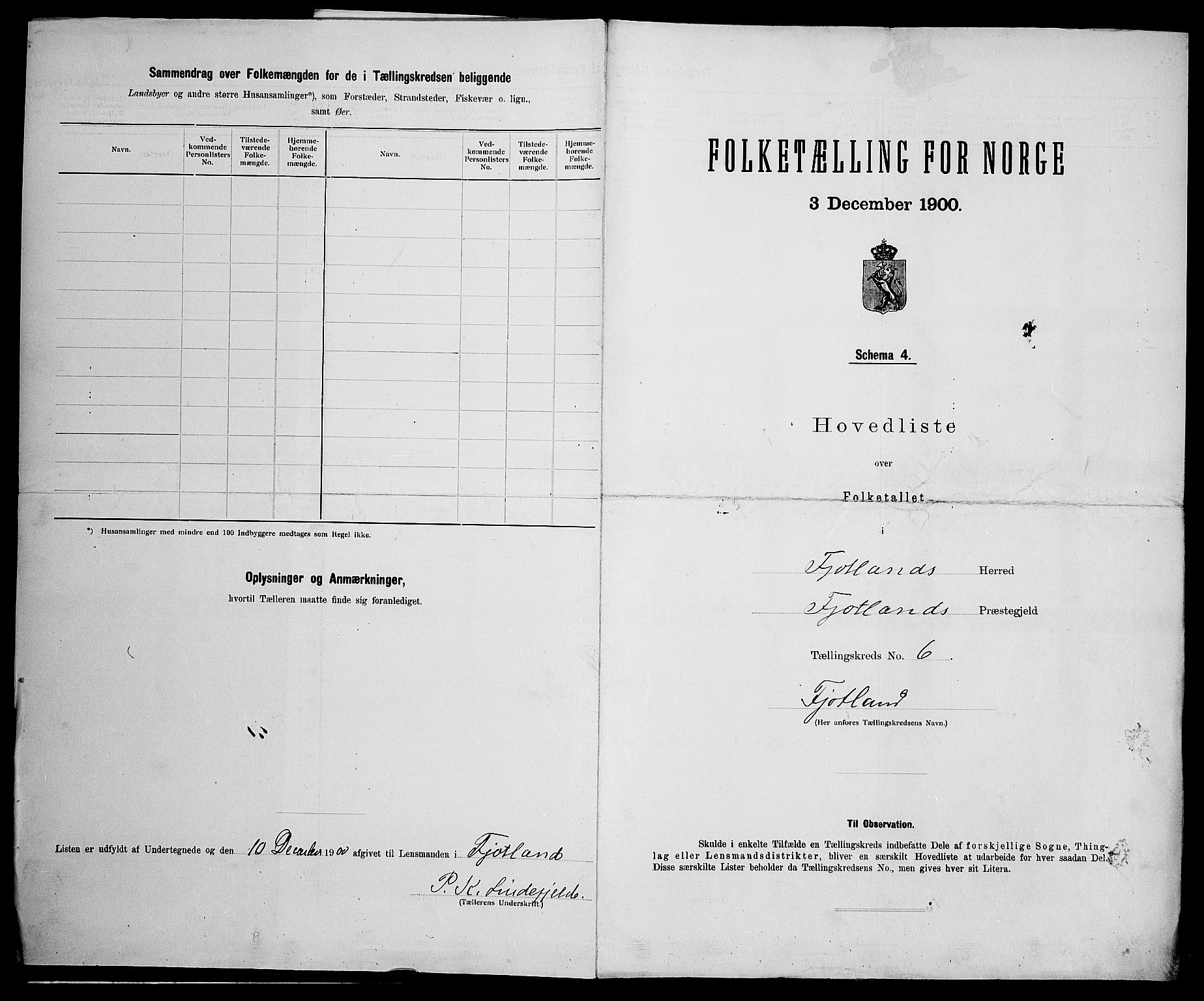 SAK, 1900 census for Fjotland, 1900, p. 25