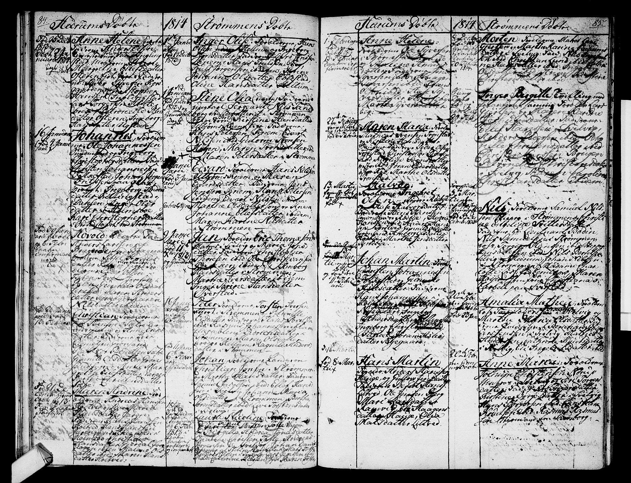 Hurum kirkebøker, SAKO/A-229/F/Fa/L0008: Parish register (official) no. 8, 1810-1815, p. 84-85