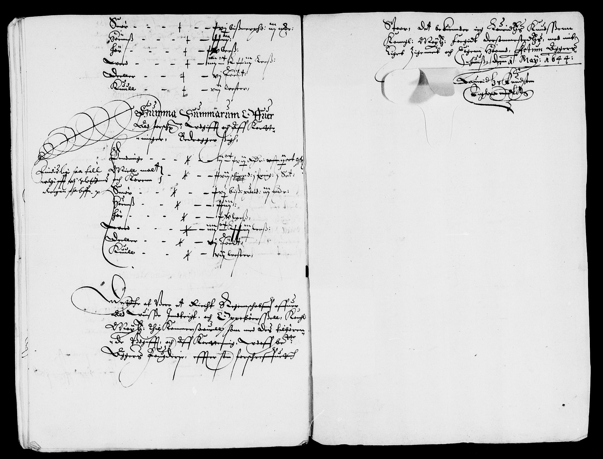 Rentekammeret inntil 1814, Reviderte regnskaper, Lensregnskaper, AV/RA-EA-5023/R/Rb/Rba/L0171: Akershus len, 1643-1644