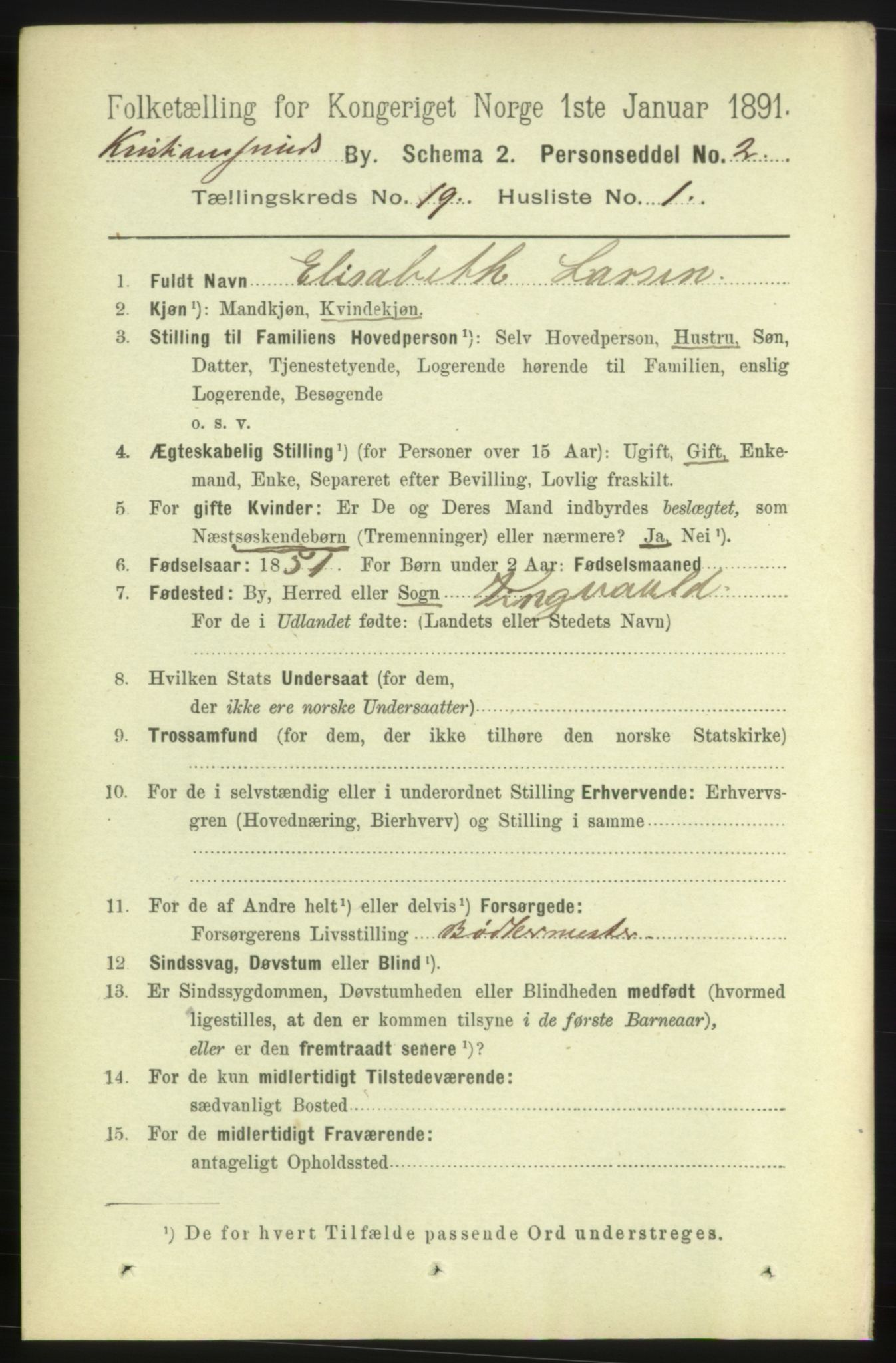 RA, 1891 census for 1503 Kristiansund, 1891, p. 12479