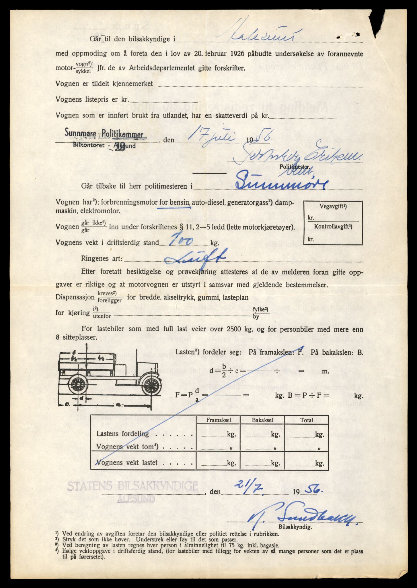 Møre og Romsdal vegkontor - Ålesund trafikkstasjon, AV/SAT-A-4099/F/Fe/L0040: Registreringskort for kjøretøy T 13531 - T 13709, 1927-1998, p. 129