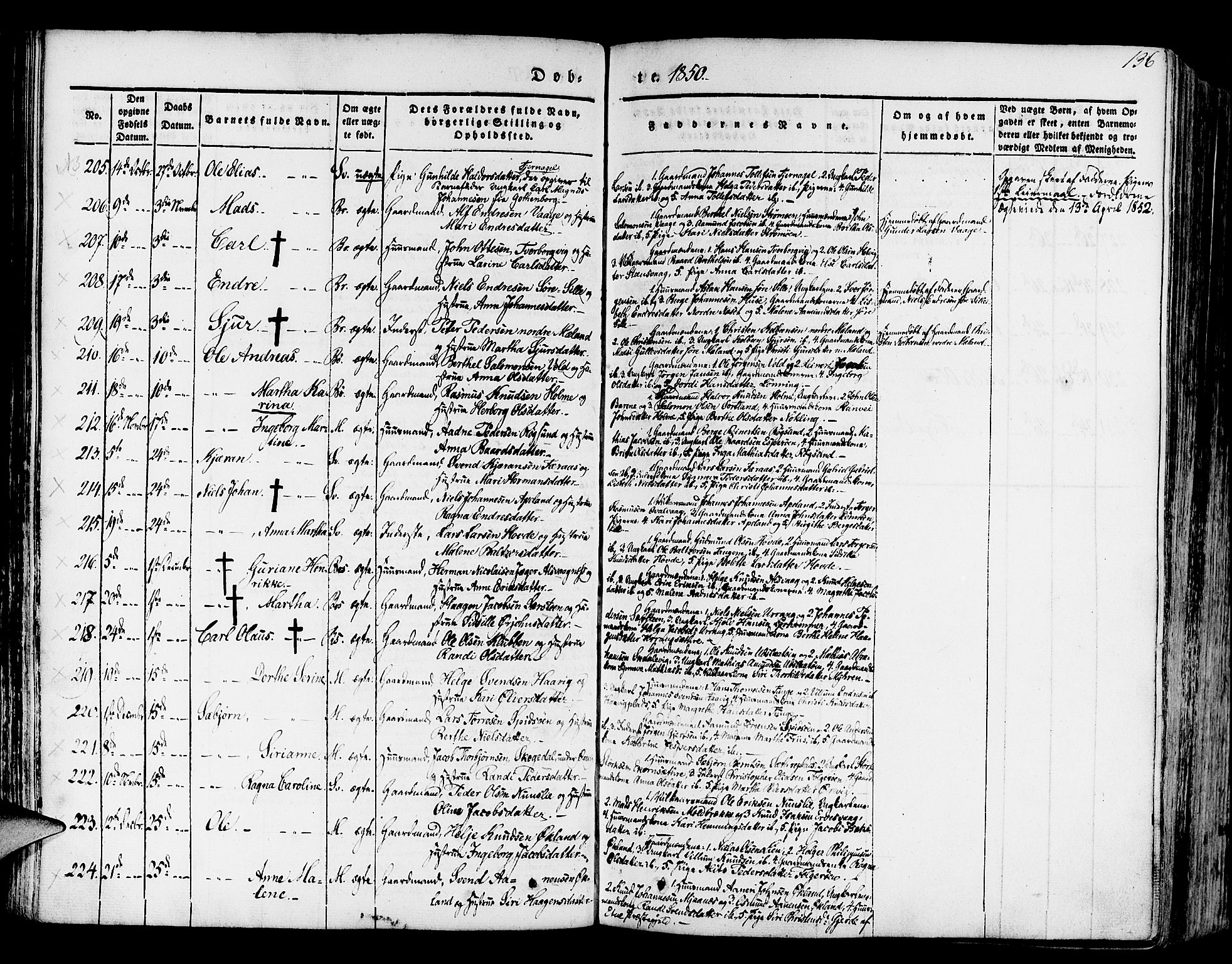 Finnås sokneprestembete, SAB/A-99925/H/Ha/Haa/Haaa/L0006: Parish register (official) no. A 6, 1836-1850, p. 136