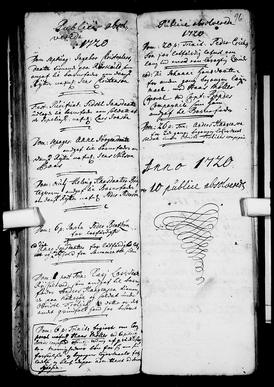 Stokke kirkebøker, AV/SAKO-A-320/F/Fa/L0001: Parish register (official) no. I 1, 1717-1733, p. 96