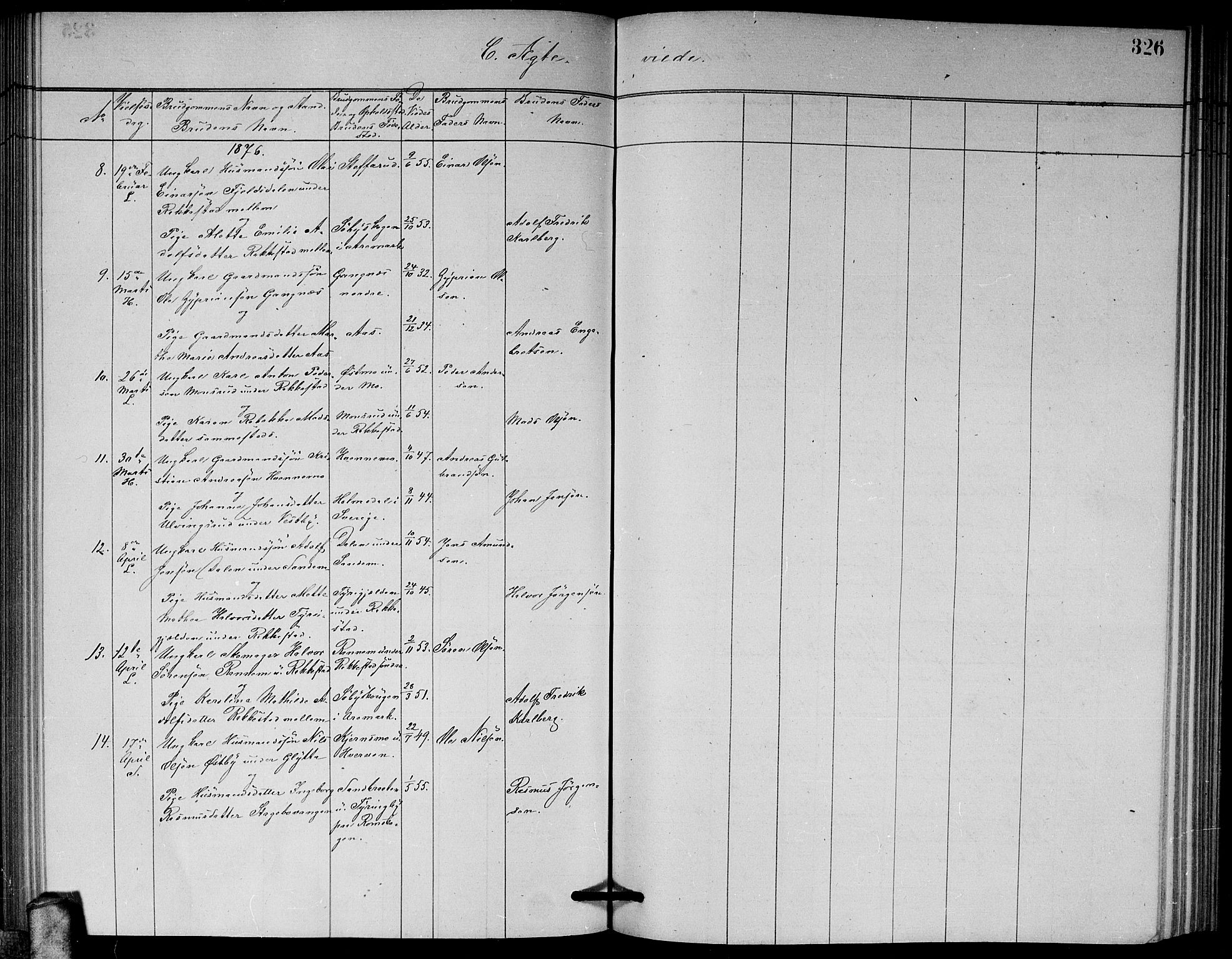 Høland prestekontor Kirkebøker, SAO/A-10346a/G/Ga/L0006: Parish register (copy) no. I 6, 1869-1879, p. 326