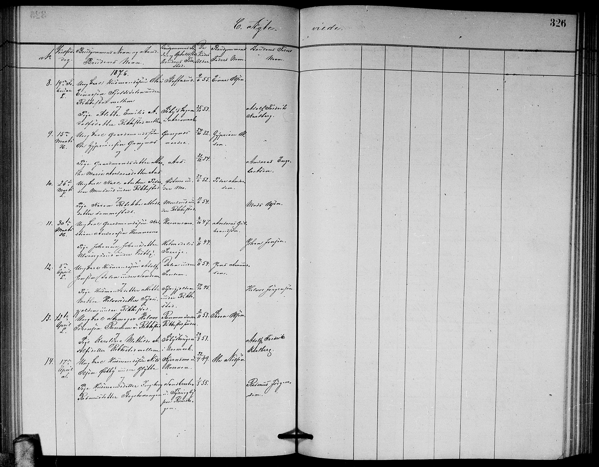 Høland prestekontor Kirkebøker, AV/SAO-A-10346a/G/Ga/L0006: Parish register (copy) no. I 6, 1869-1879, p. 326