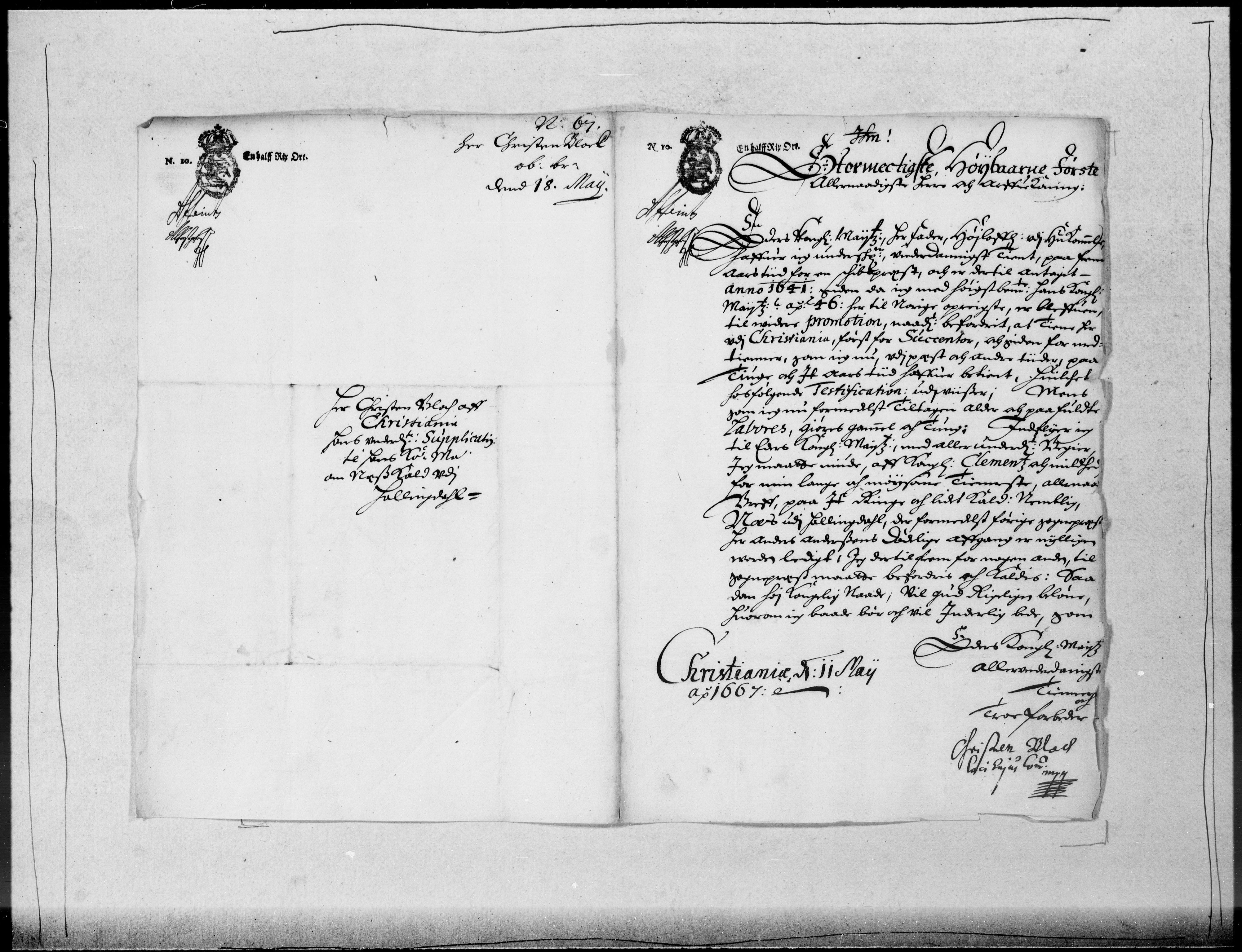 Danske Kanselli 1572-1799, RA/EA-3023/F/Fc/Fcc/Fcca/L0026: Norske innlegg 1572-1799, 1666-1667, p. 219