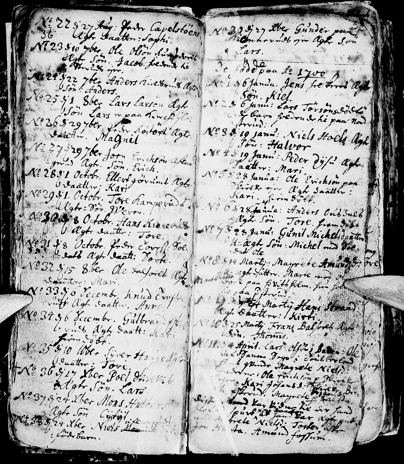 Nes prestekontor, Hedmark, AV/SAH-PREST-020/L/La/L0001: Parish register (copy) no. 1, 1663-1784, p. 36-37