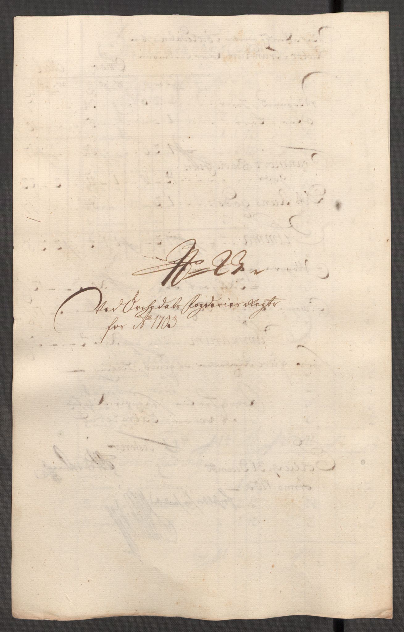 Rentekammeret inntil 1814, Reviderte regnskaper, Fogderegnskap, AV/RA-EA-4092/R60/L3953: Fogderegnskap Orkdal og Gauldal, 1703, p. 202