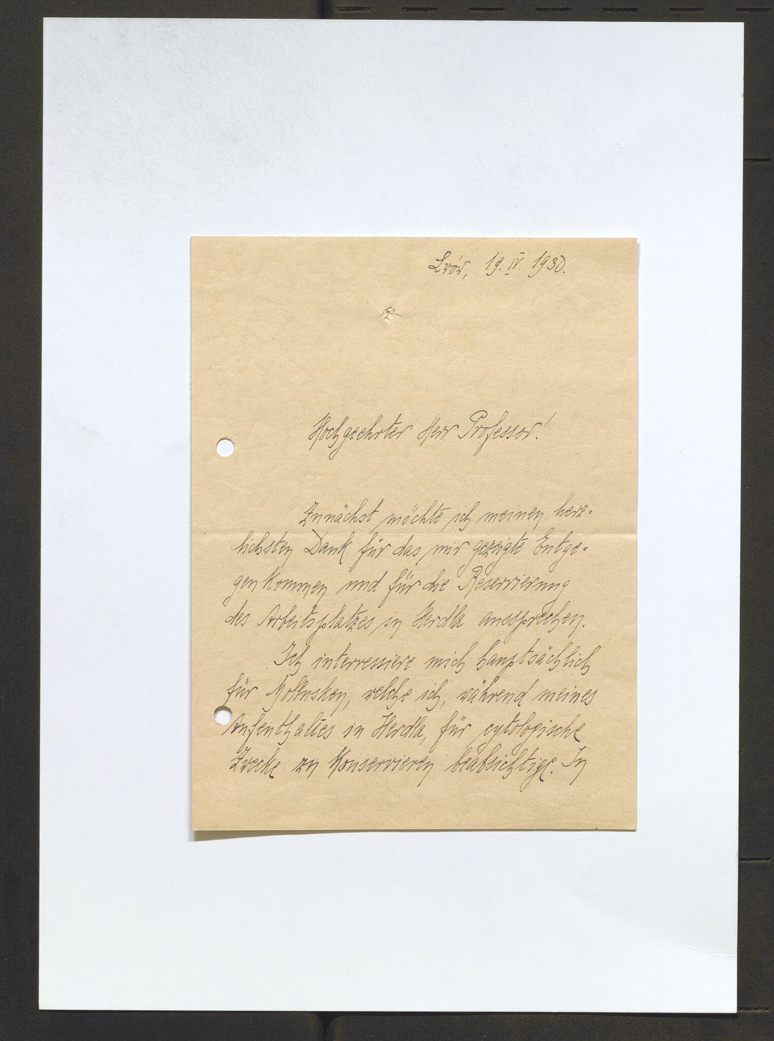 Bergens Museum, AV/SAB-A-17301/13/D/L0002: Korrespondanse , 1928-1940, p. 157