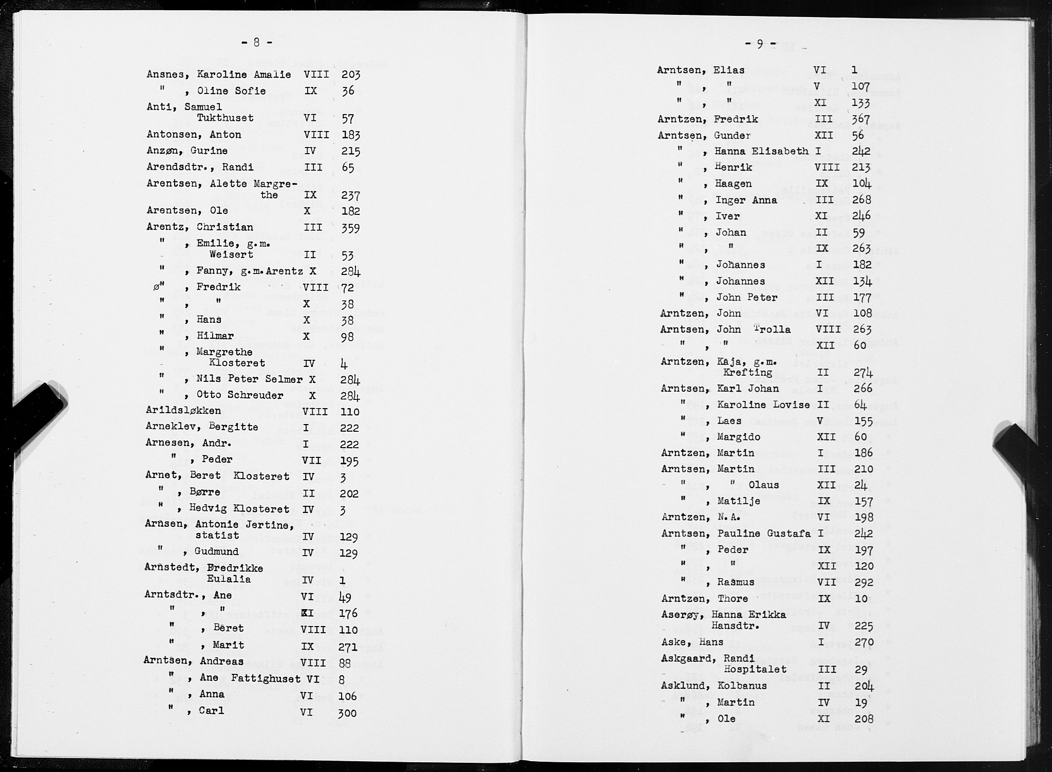 SAT, 1875 census for 1601 Trondheim, 1875, p. 8-9