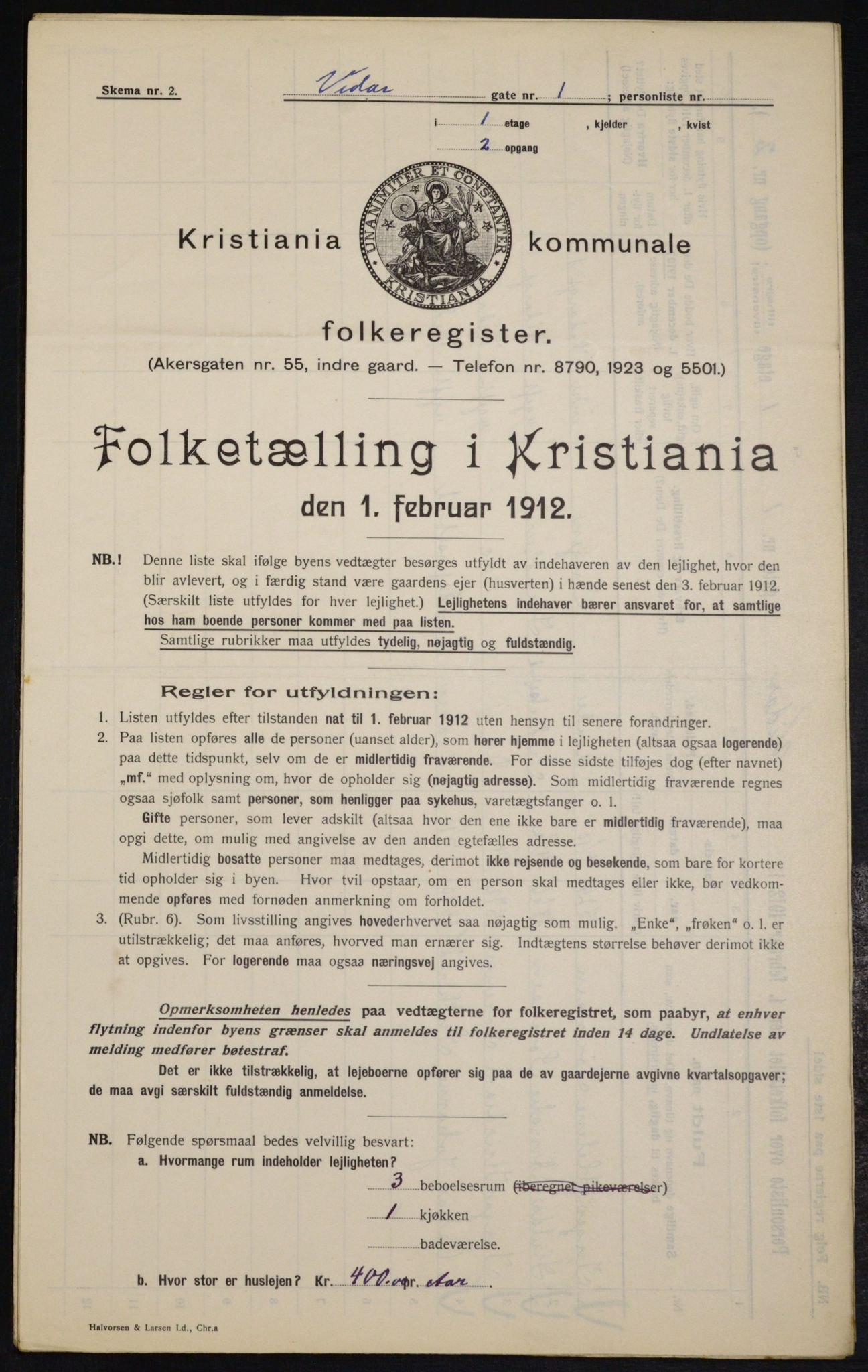 OBA, Municipal Census 1912 for Kristiania, 1912, p. 123542