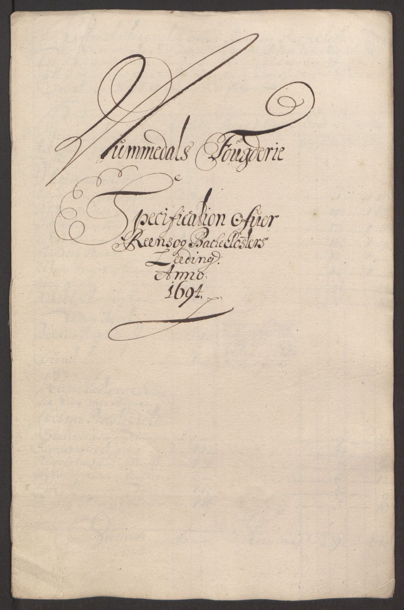 Rentekammeret inntil 1814, Reviderte regnskaper, Fogderegnskap, RA/EA-4092/R64/L4424: Fogderegnskap Namdal, 1692-1695, p. 425