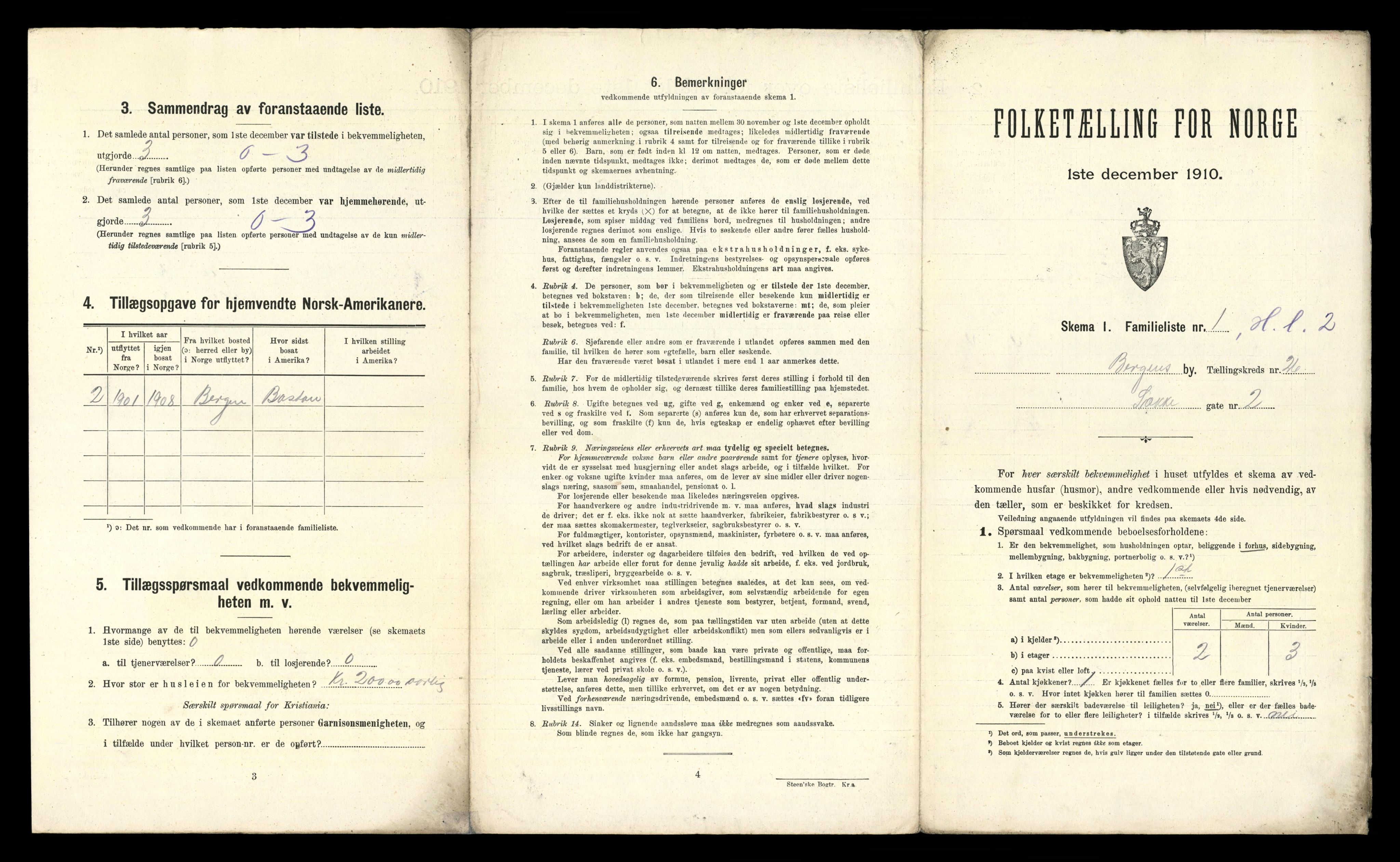 RA, 1910 census for Bergen, 1910, p. 8365