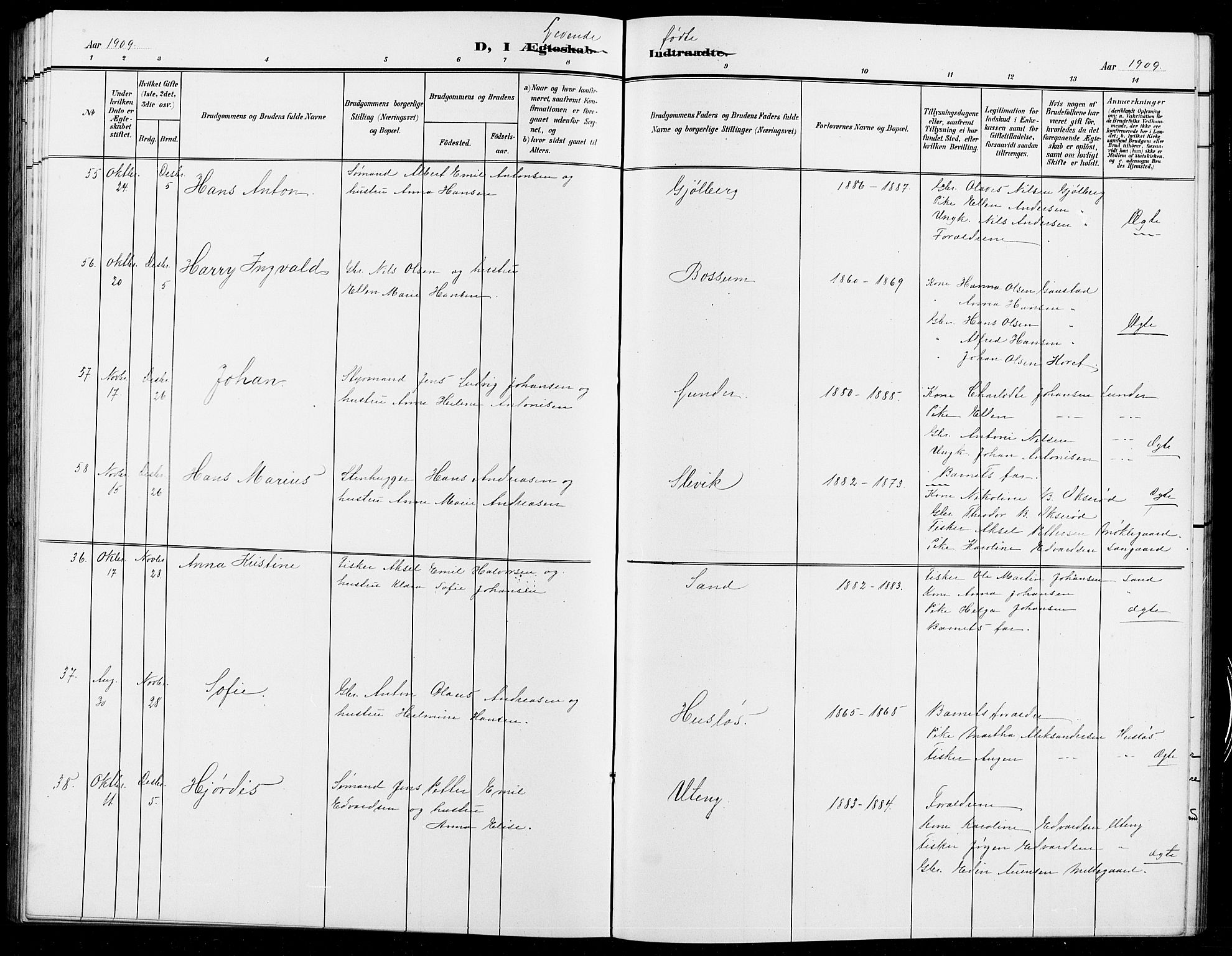 Onsøy prestekontor Kirkebøker, AV/SAO-A-10914/G/Ga/L0002: Parish register (copy) no. I 2, 1903-1909