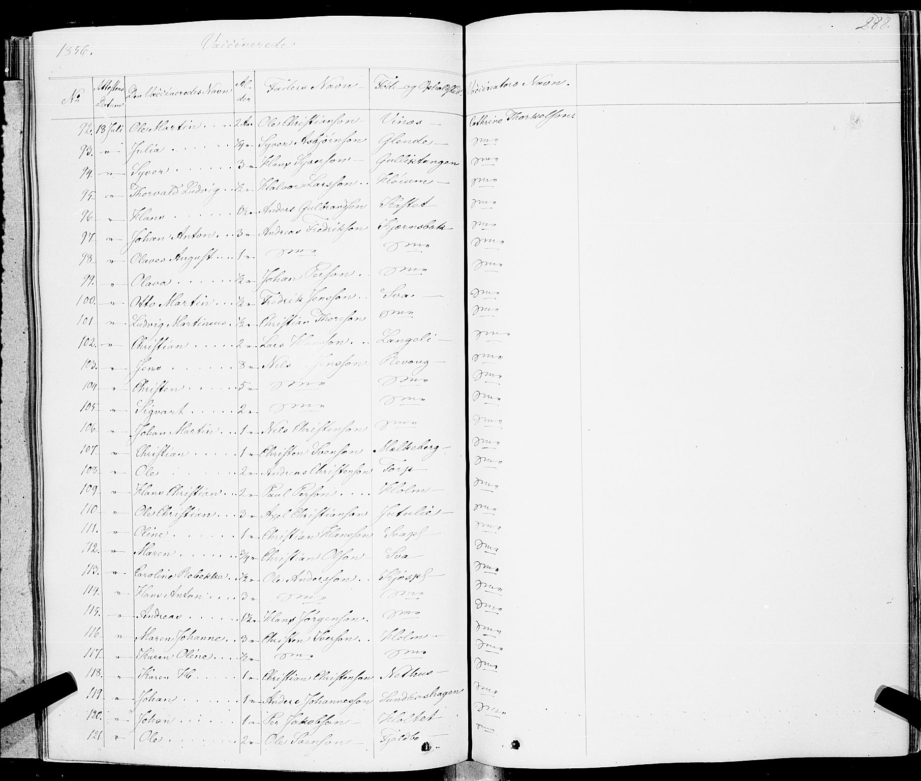 Skiptvet prestekontor Kirkebøker, AV/SAO-A-20009/F/Fa/L0006: Parish register (official) no. 6, 1839-1860, p. 288