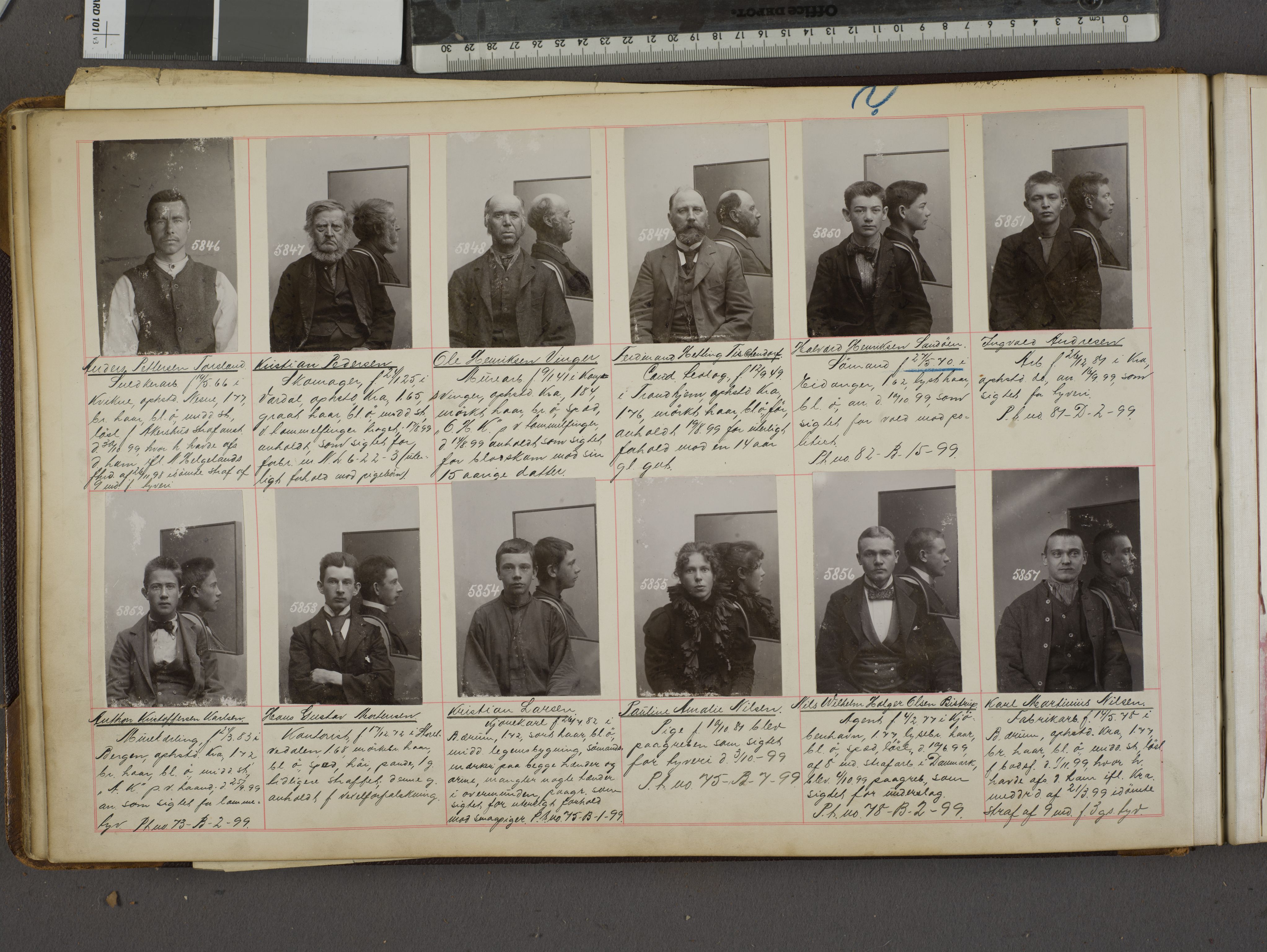 Oslo politikammer, Kriminalavdelingen, AV/SAO-A-11137/U/Ua/L0006: Forbryteralbum, 1899-1901, p. 10